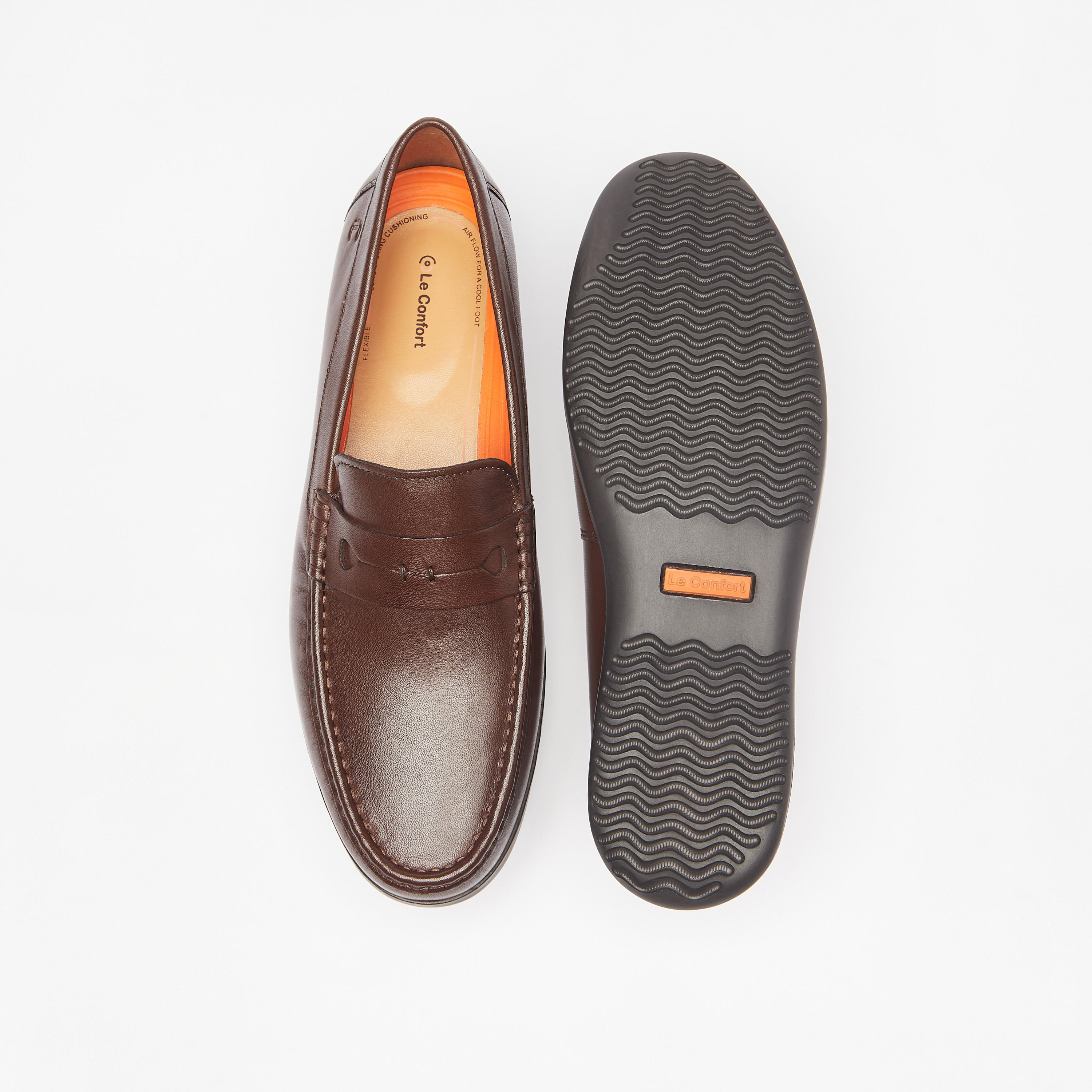 حذاء سهل الارتداء جلد سادة من لو كونفورت -men-shoes-formalshoes-image-4