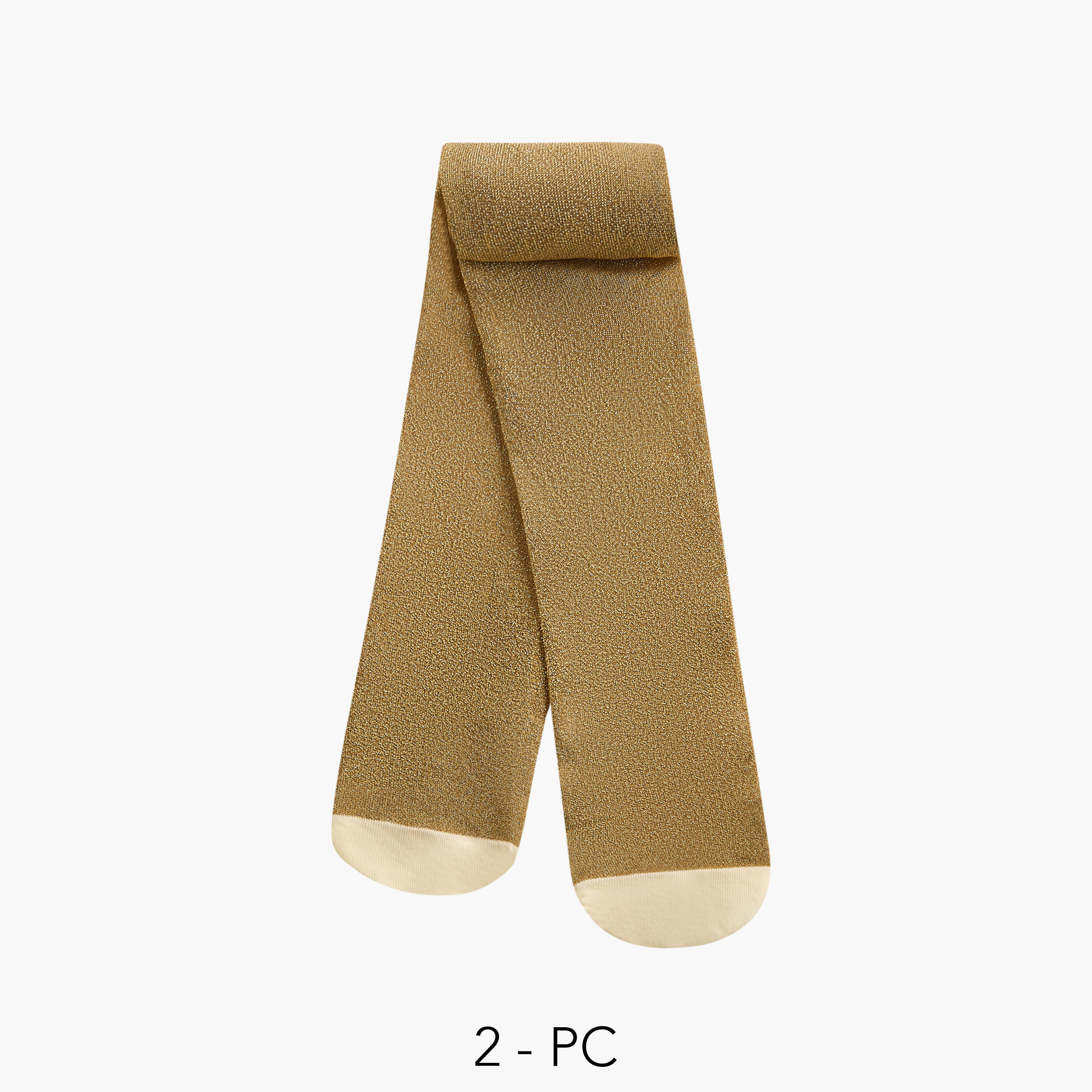 مجموعة جوارب طويلة بارزة الملمس عدد 2 من ليتل ميسي-girls-accessories-socks-image-1
