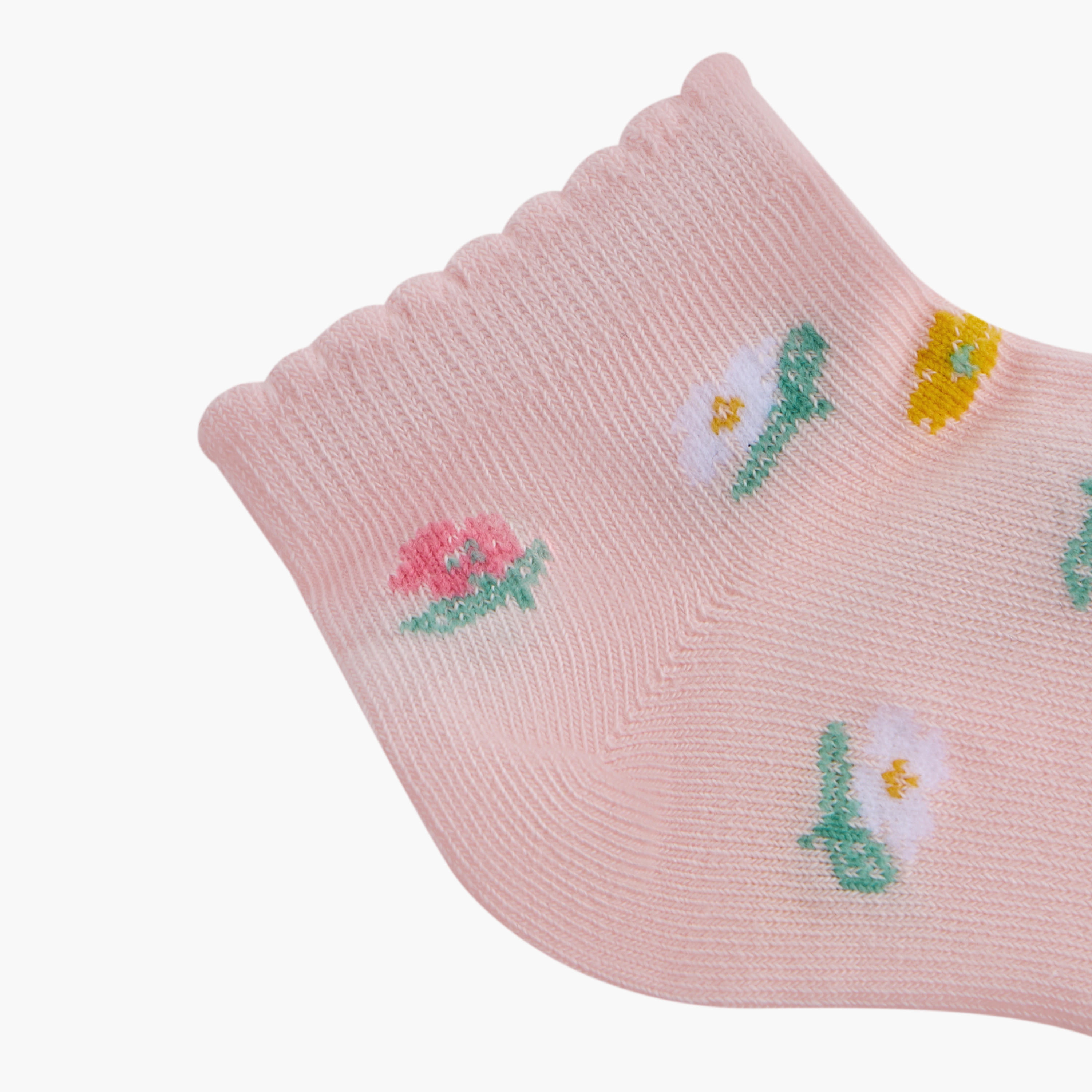 Little Missy Assorted Ankle Length Socks - Set of 5-girls-accessories-socks-image-5