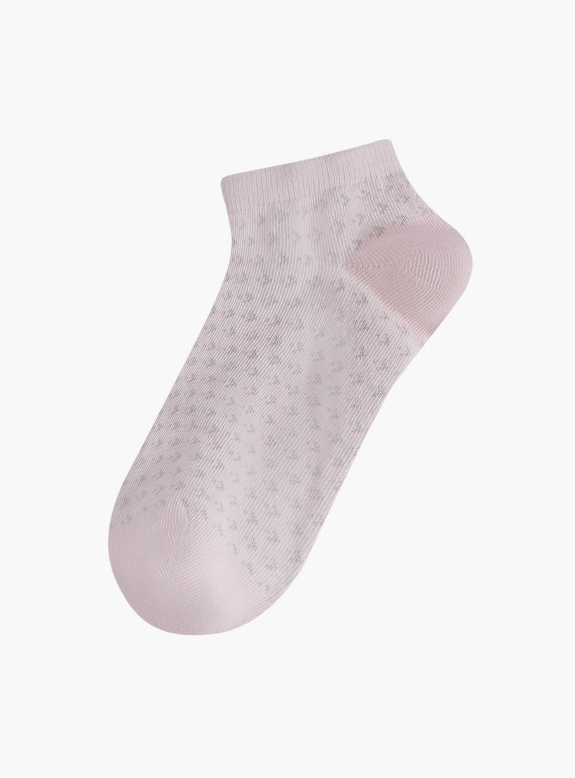 Celeste Floral Print Ankle Length Socks - Set of 5-women-socksandstockings-image-2