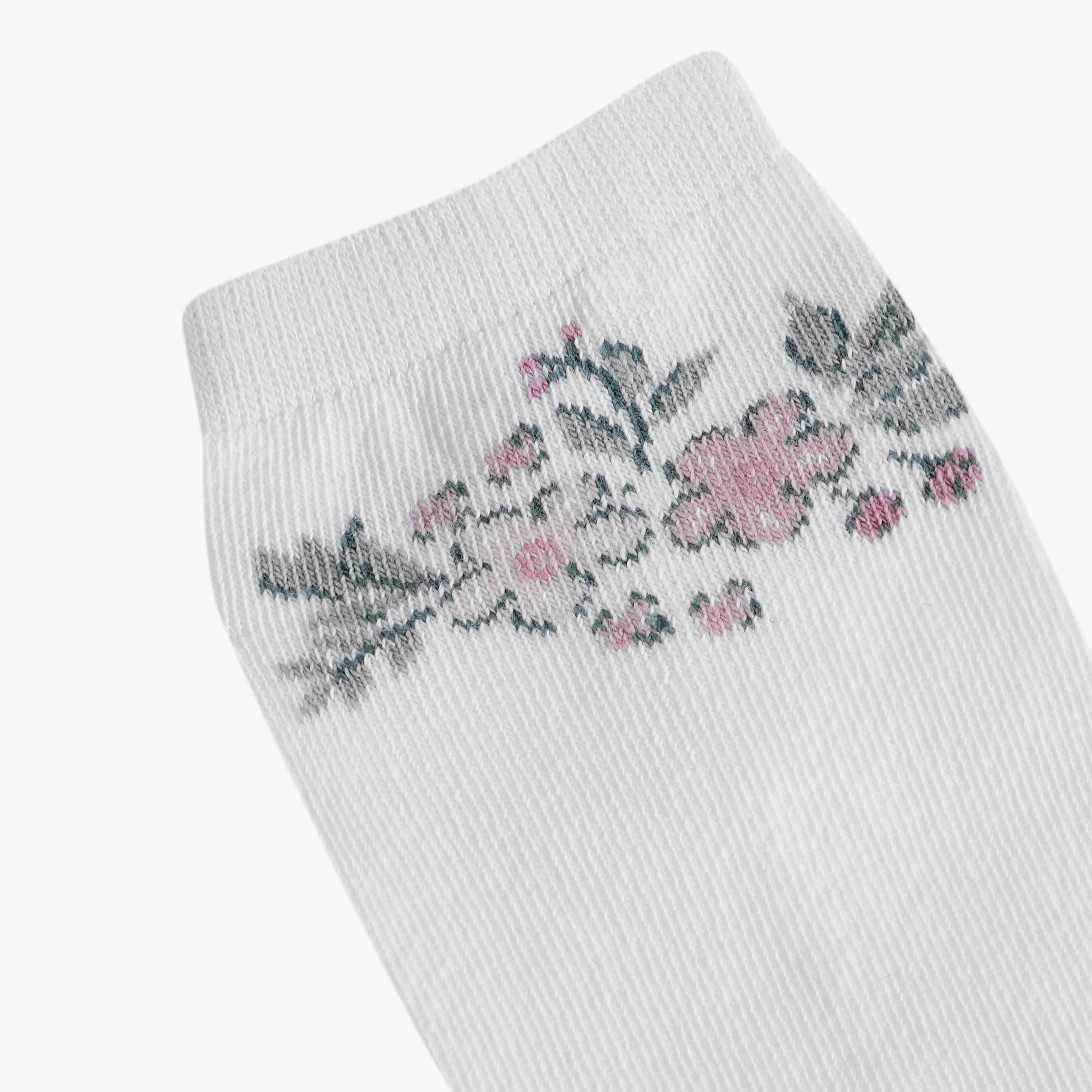 Celeste Floral Print Ankle Length Socks - Set of 5-women-socksandstockings-image-6