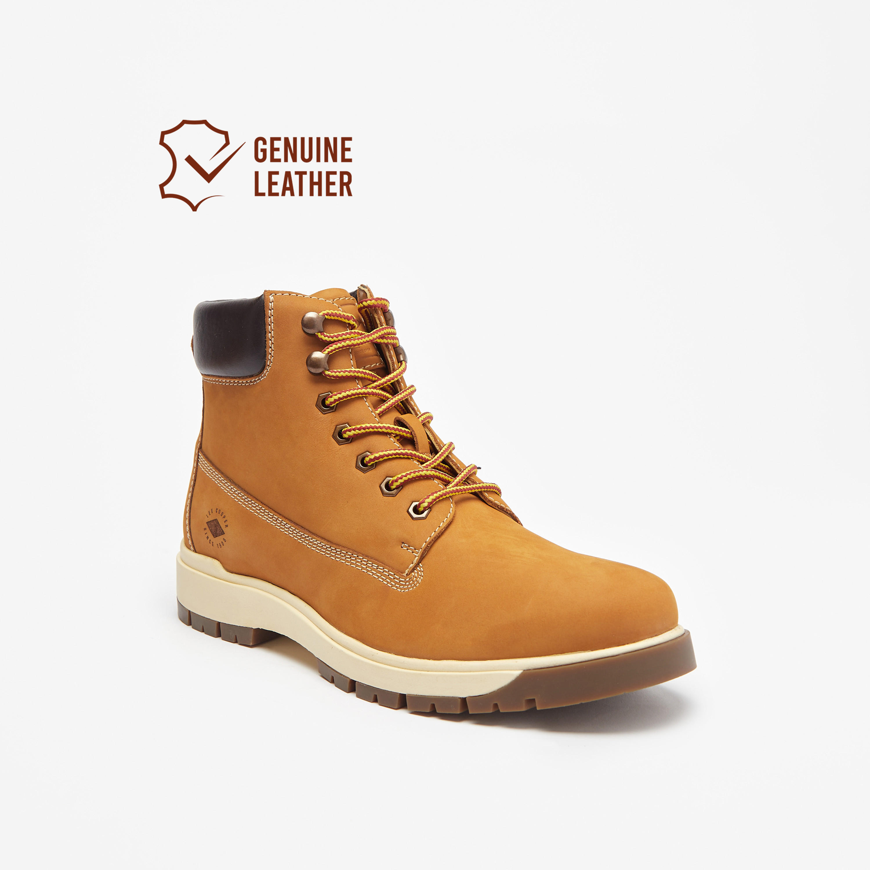 Lee Cooper Men's Leather Solid Chukka Boots with Lace-Up Closure-men-shoes-boots-image-1