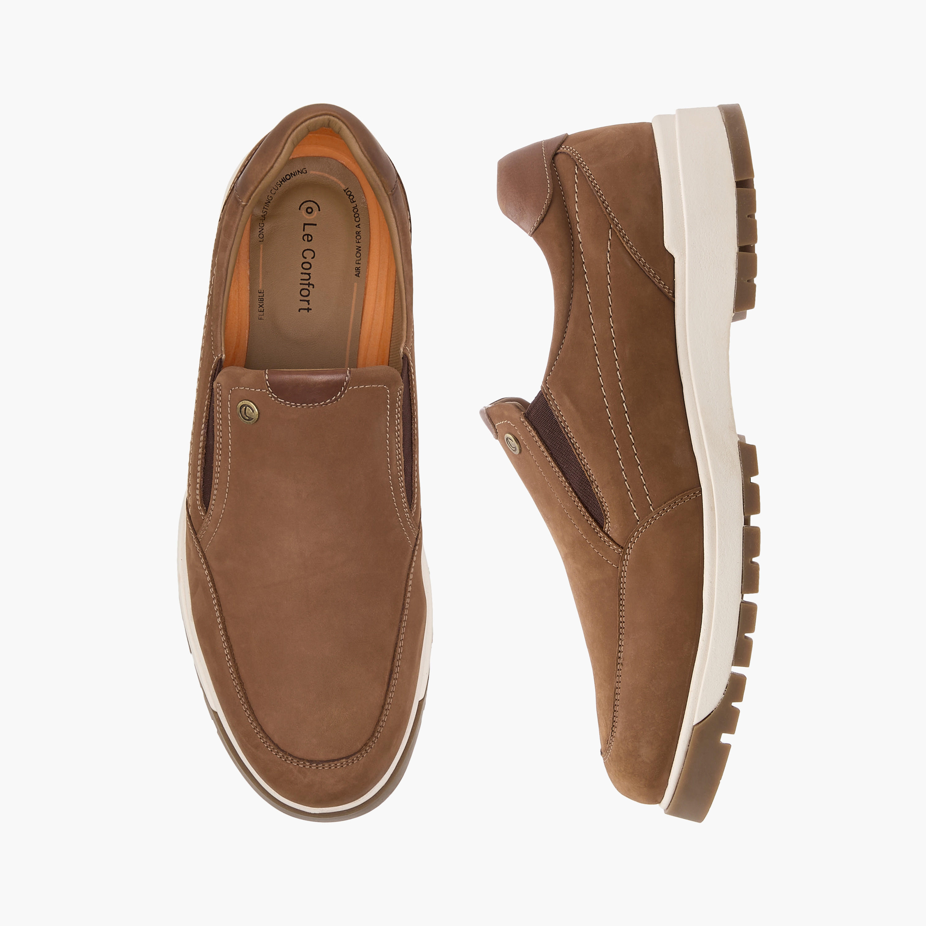 Le Confort Solid Slip-On Loafers-men-shoes-loafersandmoccasins-image-1