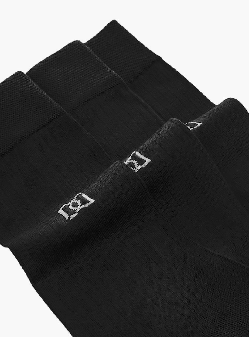 Duchini Logo Print Crew Length Socks - Set of 5-men-socks-image-3