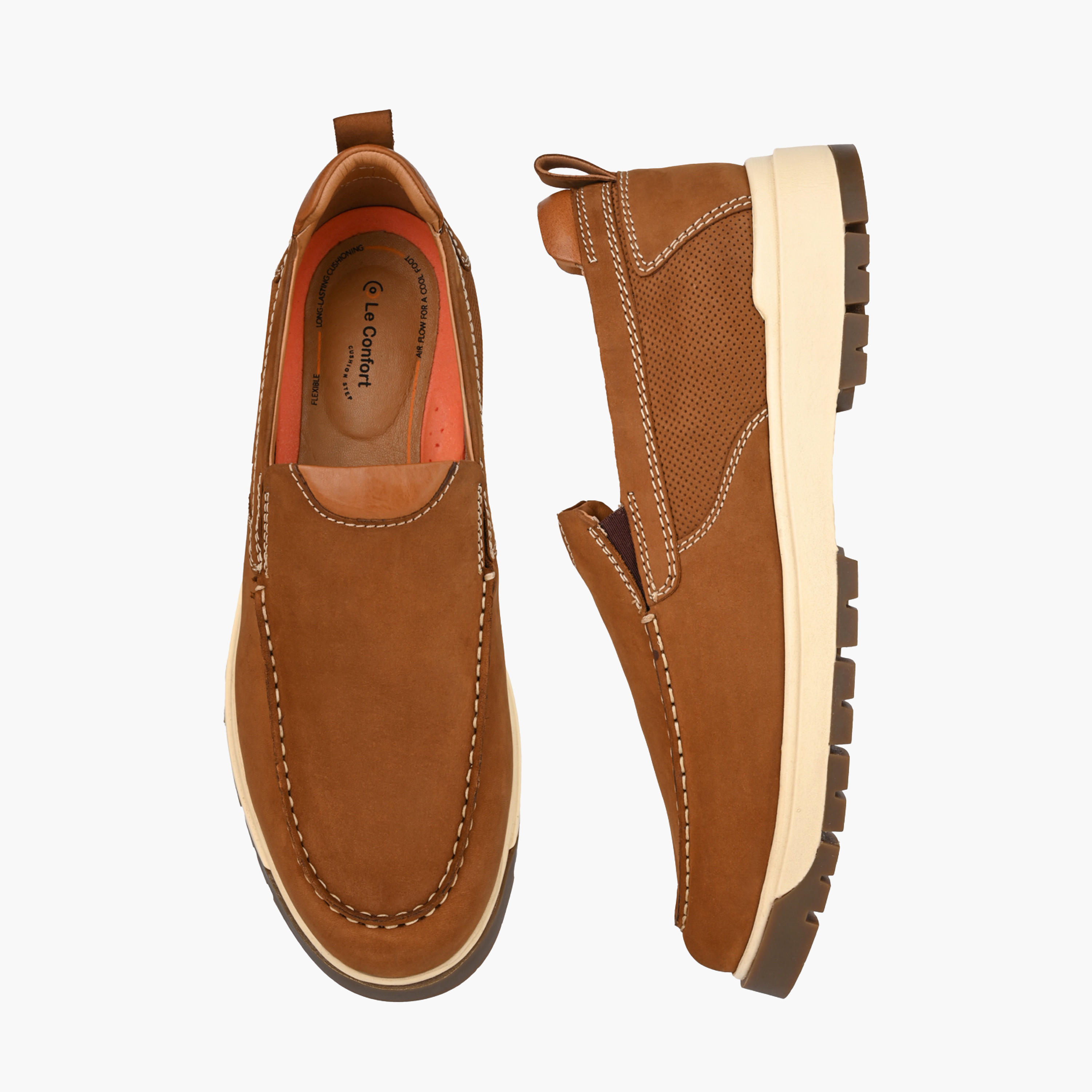 Le Confort Men Genuine Leather Panelled Loafers-men-shoes-loafersandmoccasins-image-1