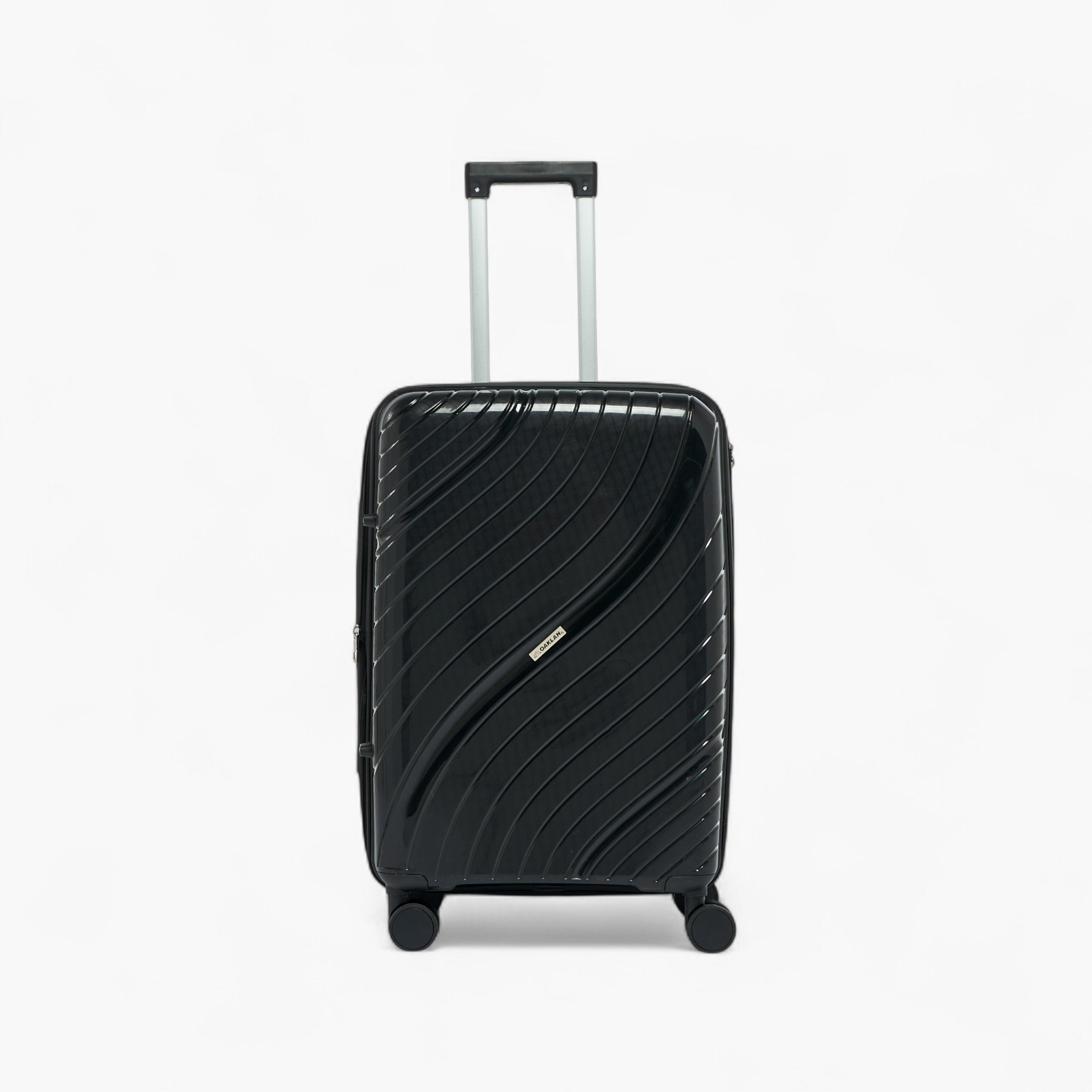 Oaklan by Shoexpress Textured Hardcase Trolley Bag with Retractable Handle - 24 Inches Check-in Bag-travel-luggagesandbags-luggage-image-1