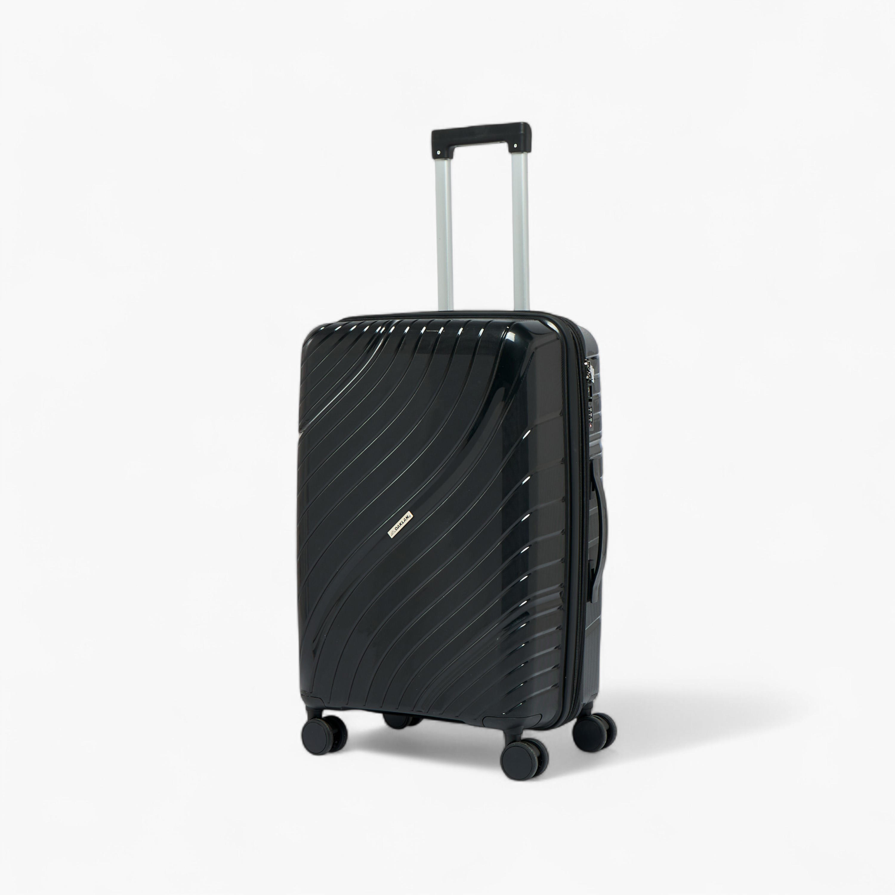 Oaklan by Shoexpress Textured Hardcase Trolley Bag with Retractable Handle - 24 Inches Check-in Bag-travel-luggagesandbags-luggage-image-3