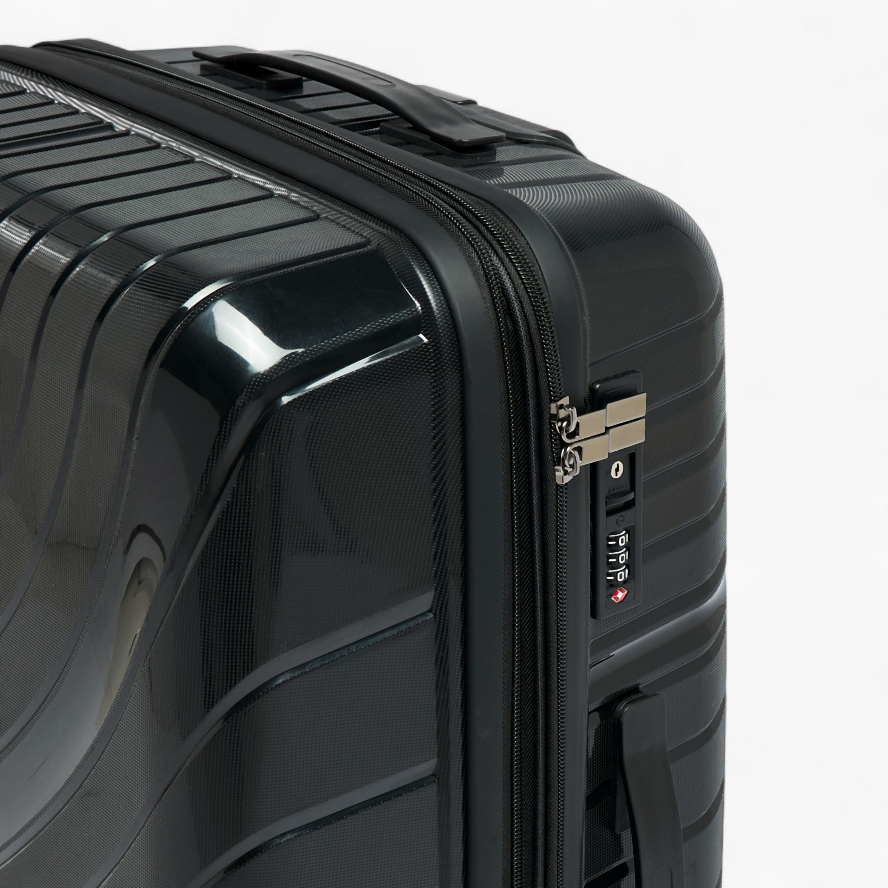 Oaklan by Shoexpress Textured Hardcase Trolley Bag with Retractable Handle - 24 Inches Check-in Bag-travel-luggagesandbags-luggage-image-6