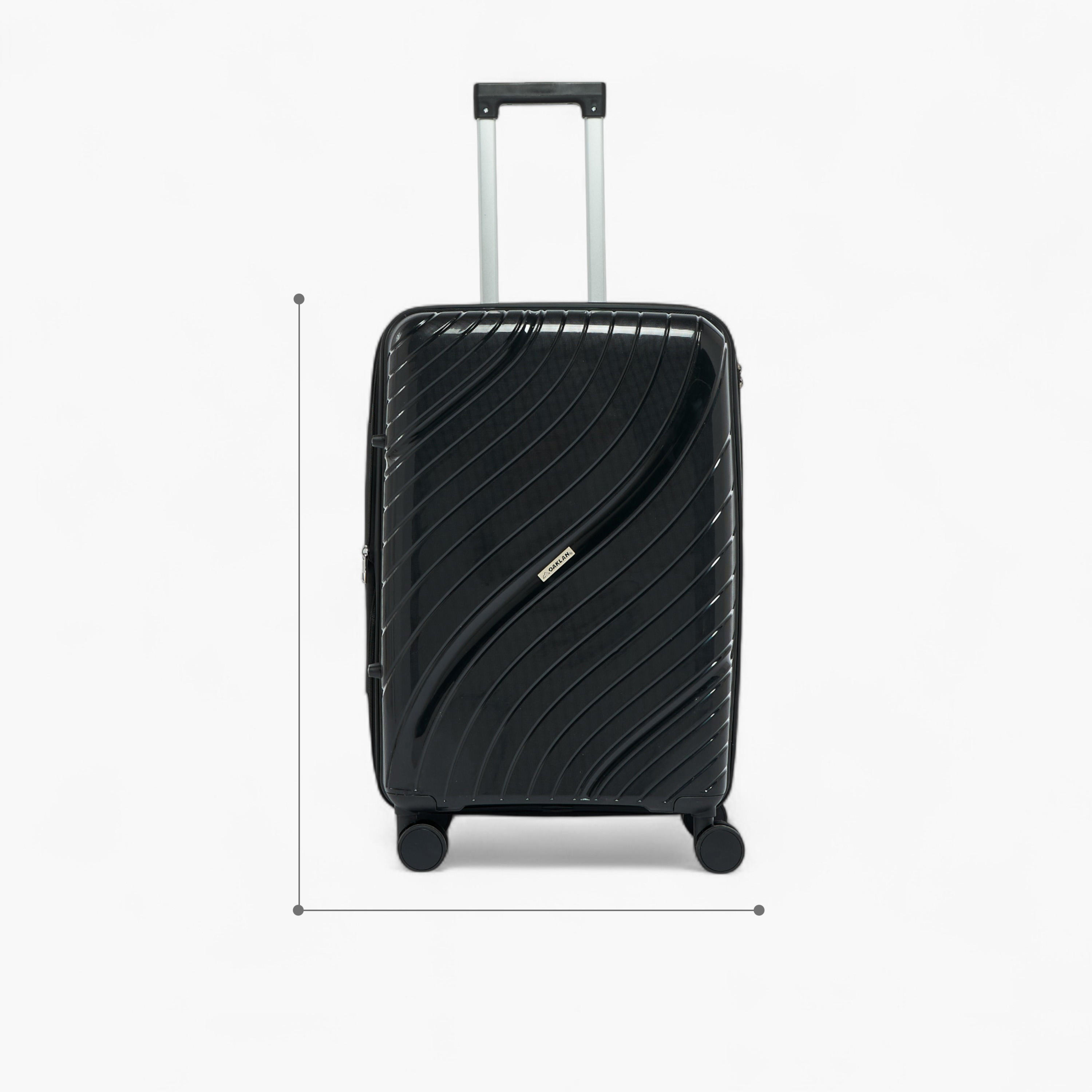 Oaklan by Shoexpress Textured Hardcase Trolley Bag with Retractable Handle - 24 Inches Check-in Bag-travel-luggagesandbags-luggage-image-2