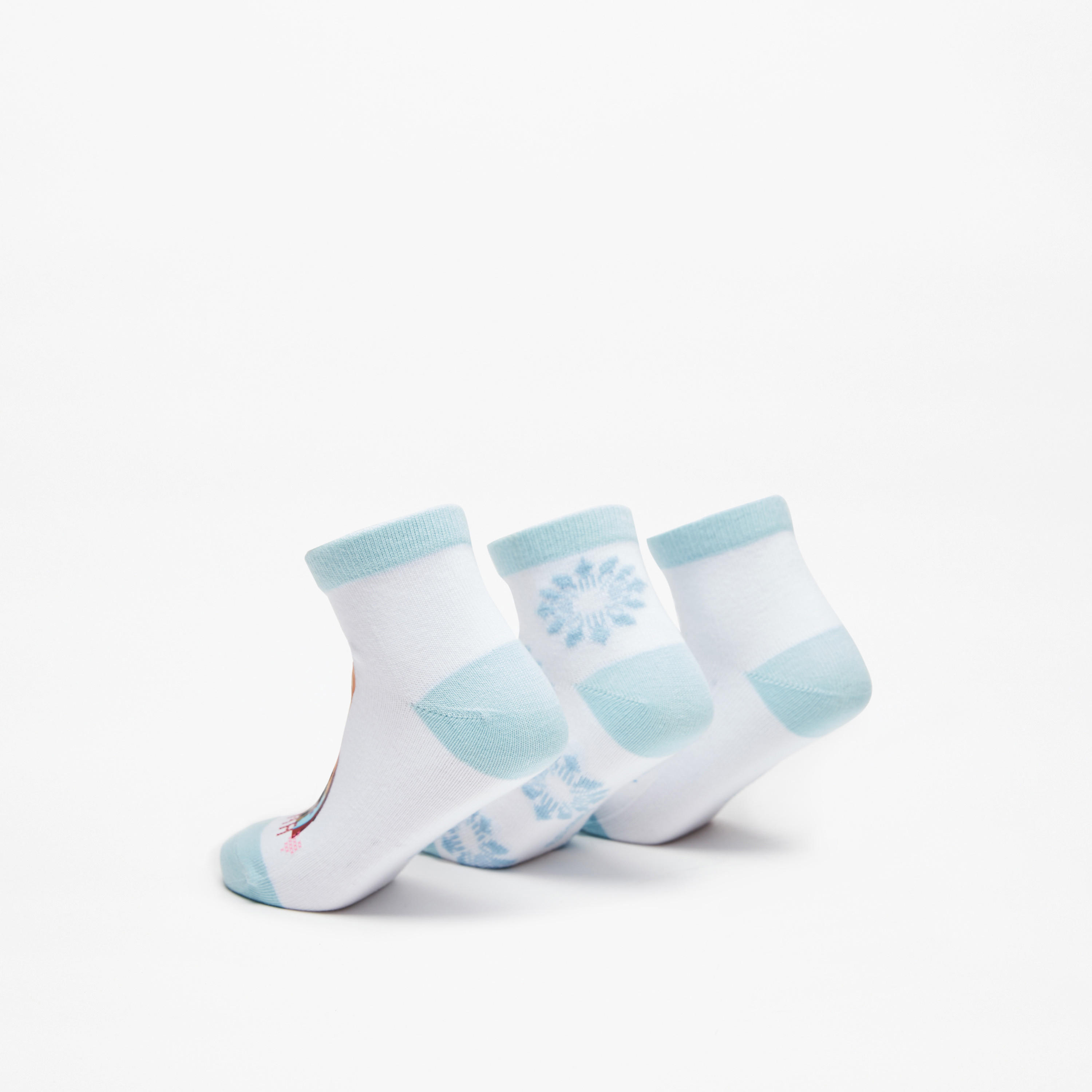 Disney Frozen Print Ankle Length Socks - Set of 3-girls-accessories-socks-image-3