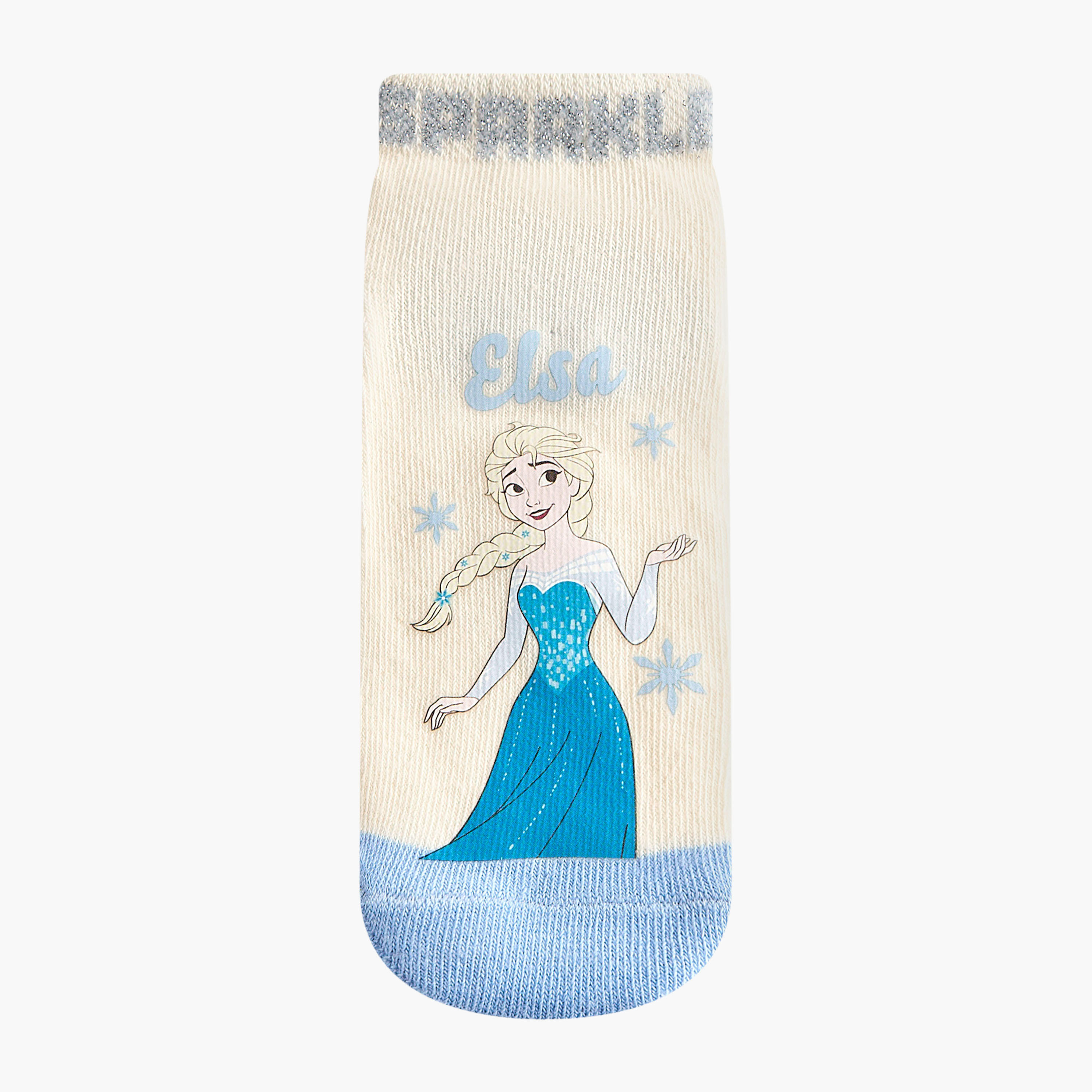 Pack of 5 Disney Girls Socks Ankle Length Frozen Print-girls-accessories-socks-image-2