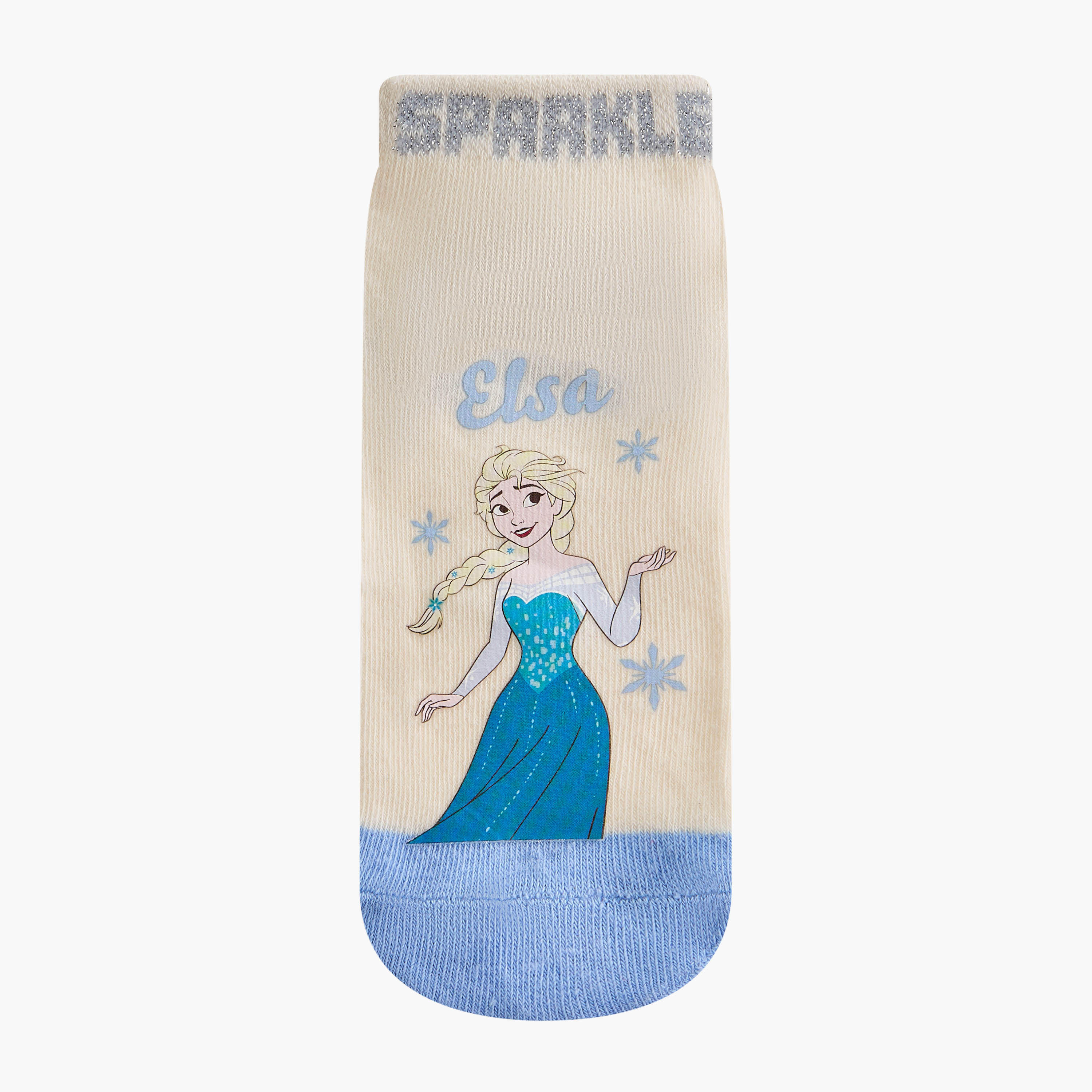 Disney Frozen Print Ankle Length Socks - Set of 3-girls-accessories-socks-image-2