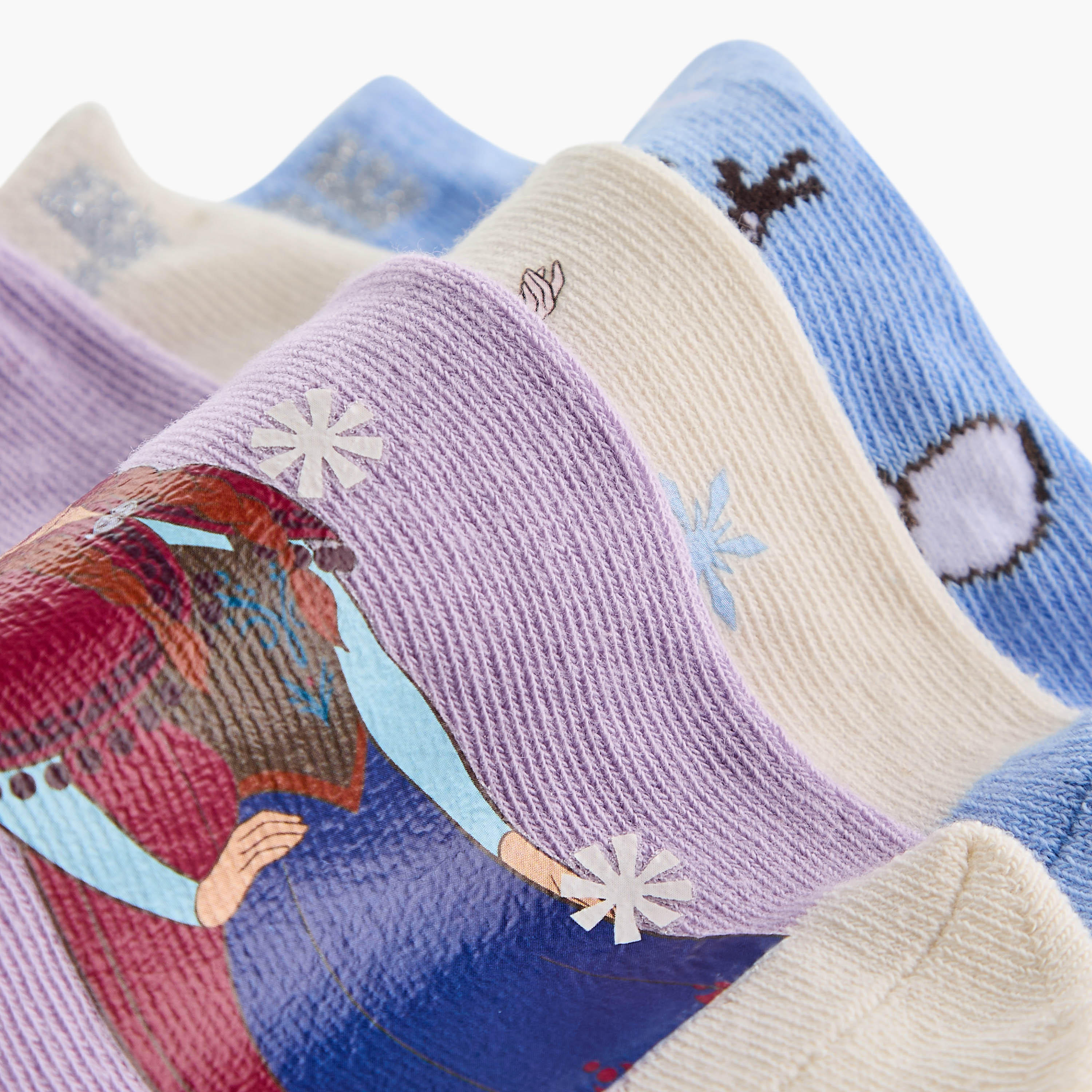 Disney Frozen Print Ankle Length Socks - Set of 3-girls-accessories-socks-image-4