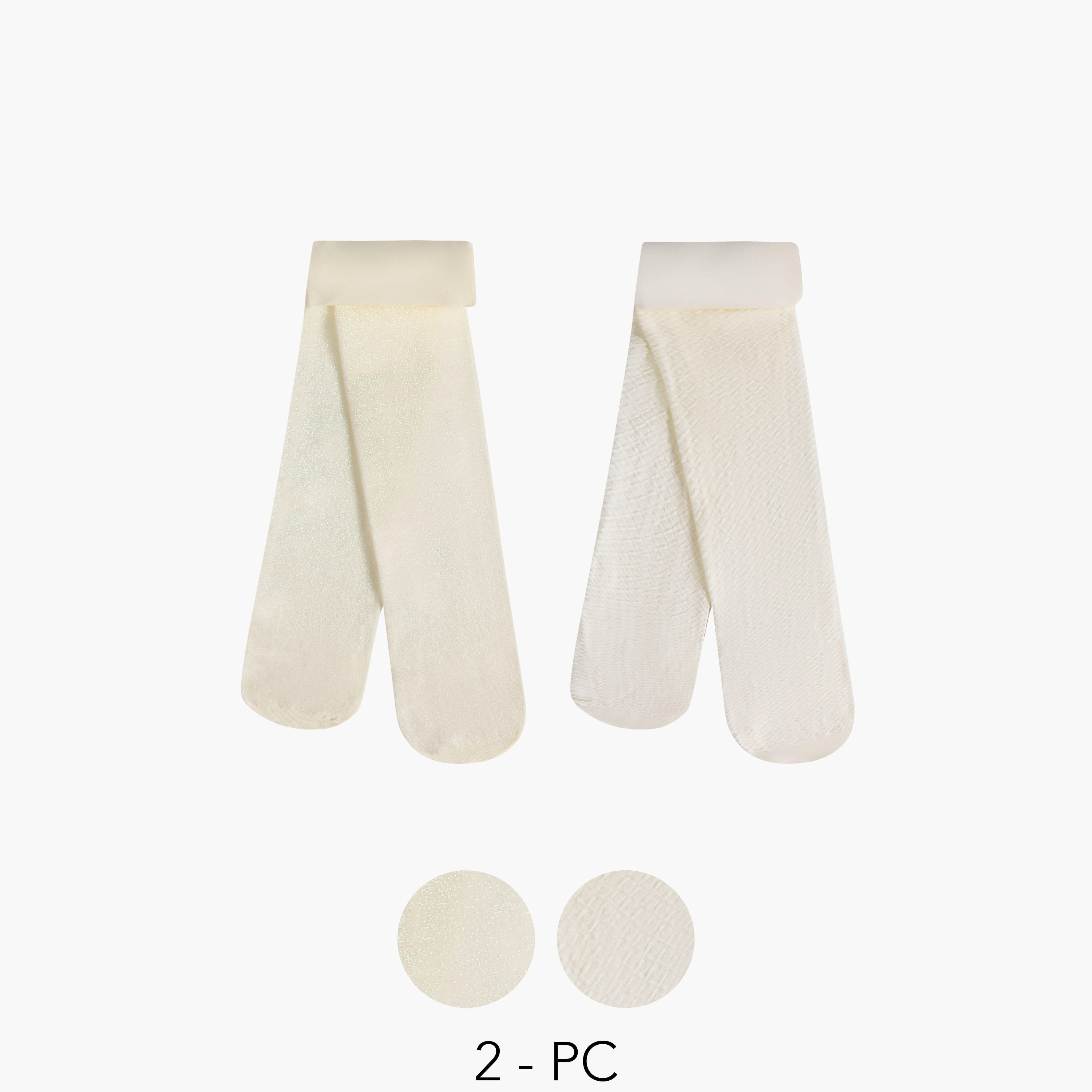 Pack of 2 Celeste Girls Tights Elasticated Waistband-girls-accessories-socks-image-1