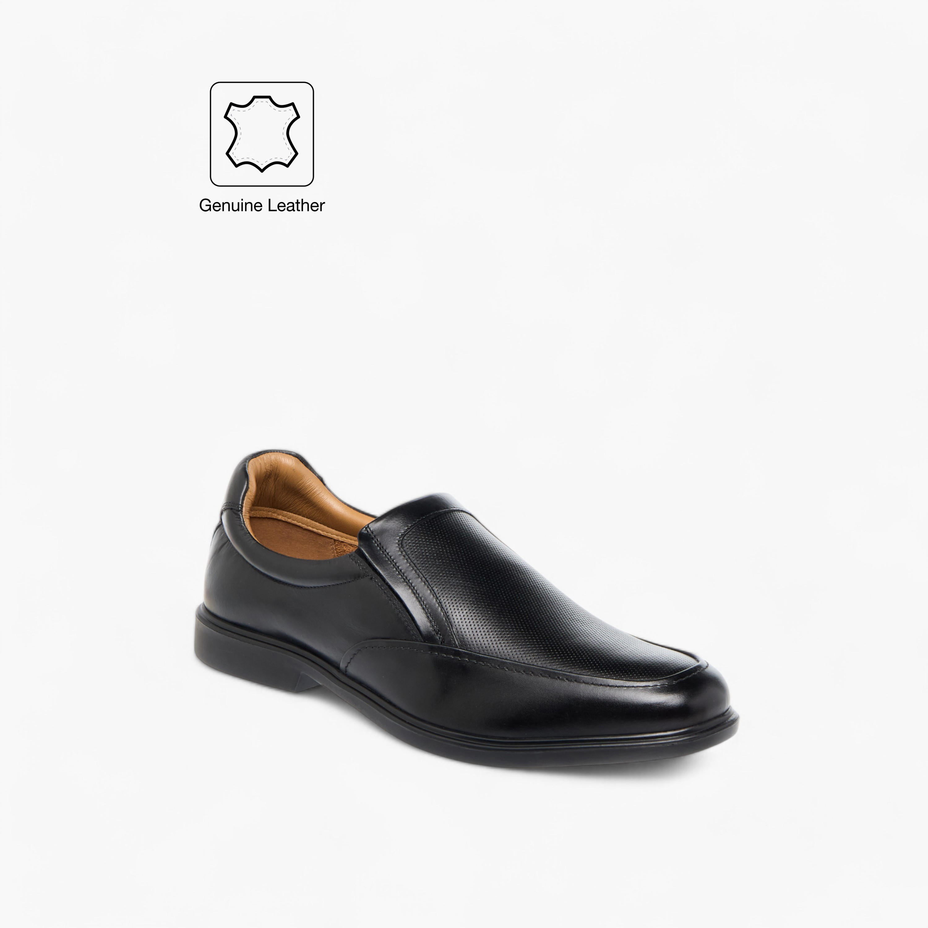 Duchini Men's Leather Textured Slip-On Loafers-men-shoes-formalshoes-image-2