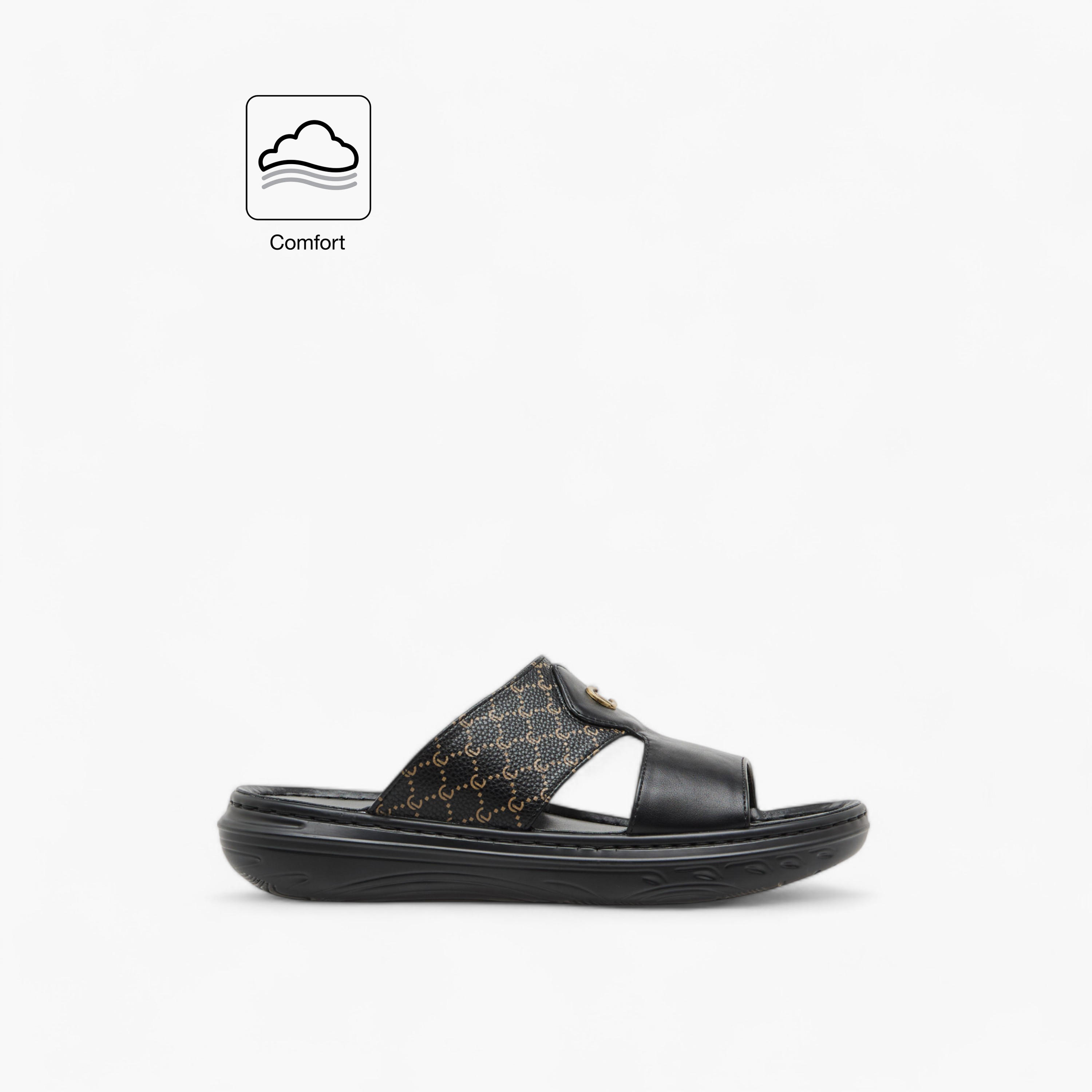 Le Confort Monogram Print Slip-On Arabic Comfort Sandals-men-shoes-sandals-image-2