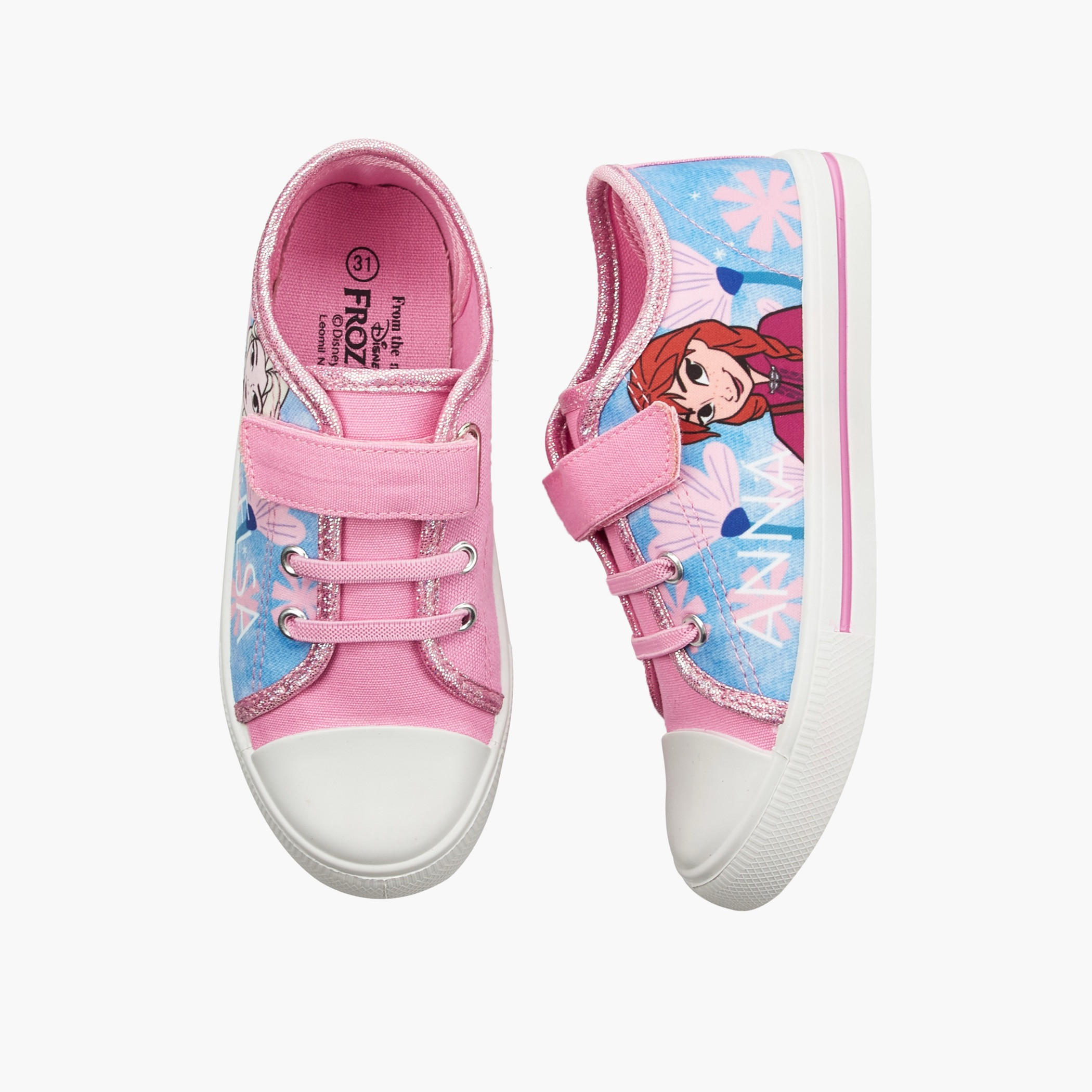 حذاء سنيكرز كانفاس بطبعات فروزن للبنات-girls-shoes-sneakers-image-1