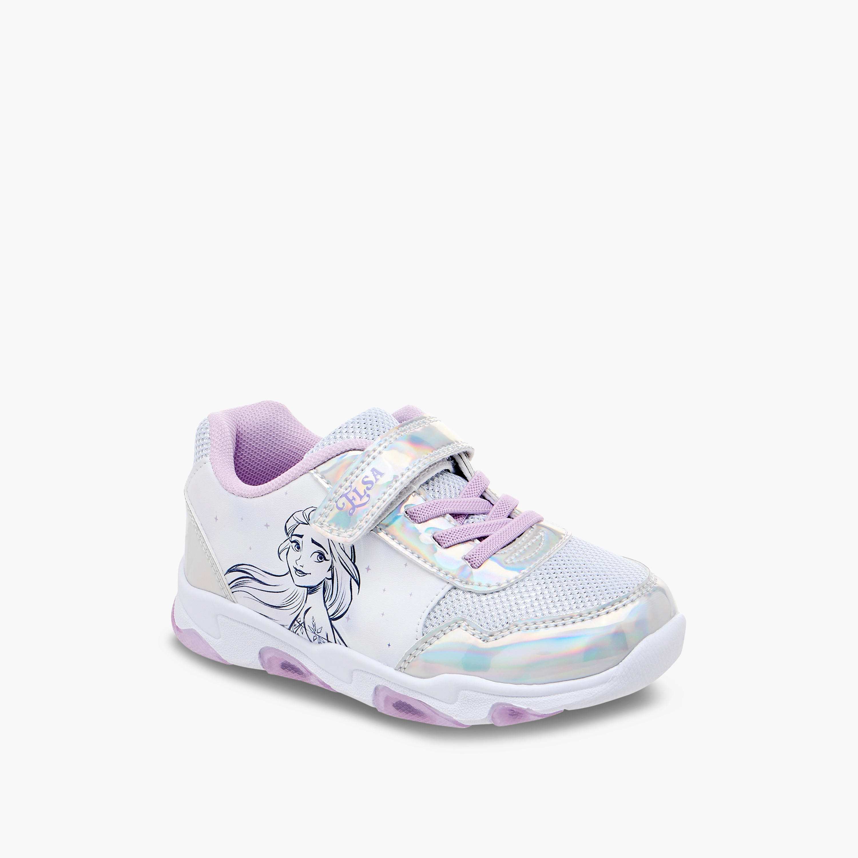 Disney Frozen Print Light-Up Sneakers with Hook and Loop Closure-girls-shoes-sneakers-image-2