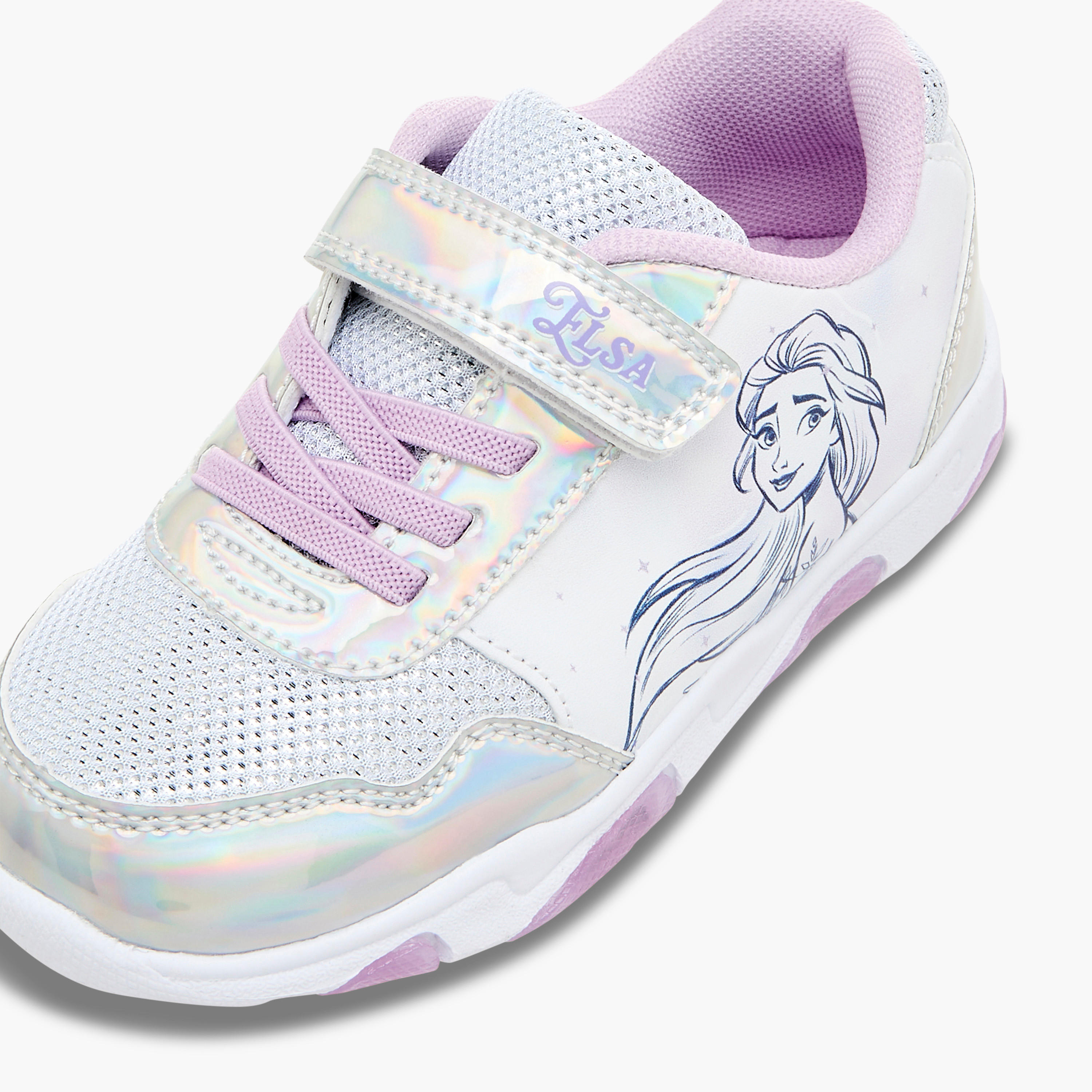 Disney Frozen Print Light-Up Sneakers with Hook and Loop Closure-girls-shoes-sneakers-image-4