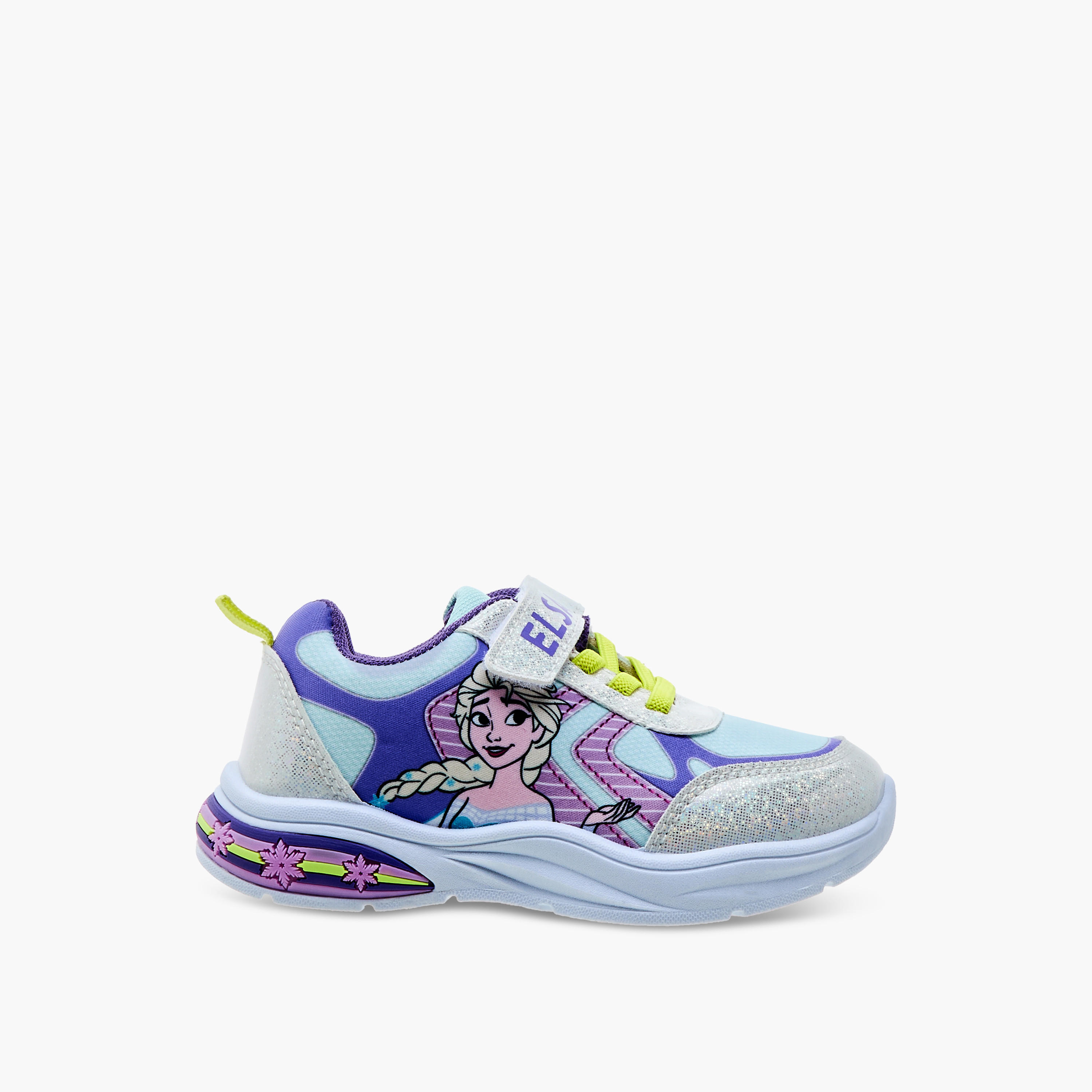 Disney Elsa Printed Light-Up Sneakers with Hook and Loop Closure-girls-shoes-sneakers-image-3