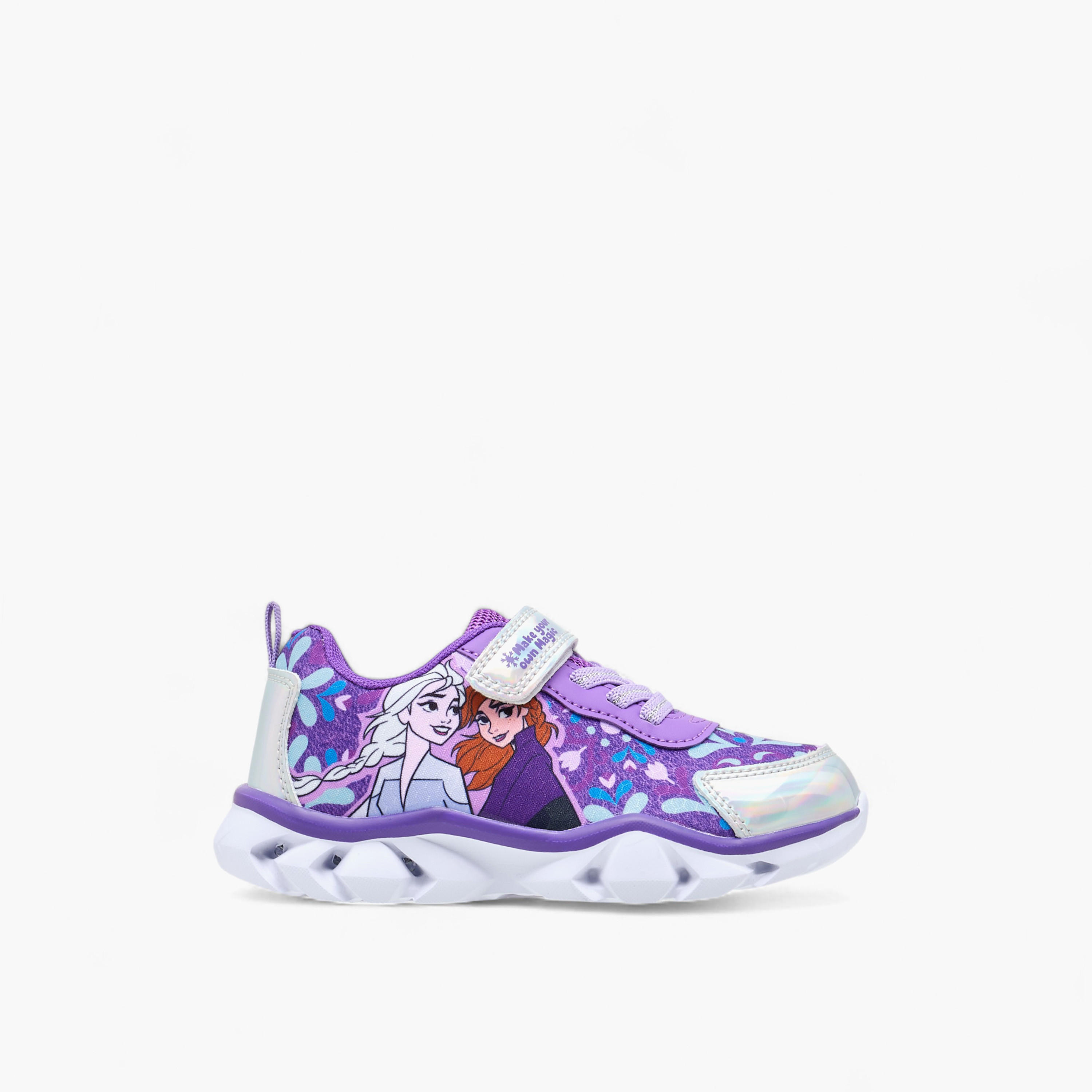 Disney Girls Frozen Hook & Loop Light-Up Ankle Sneakers-girls-shoes-sneakers-image-3