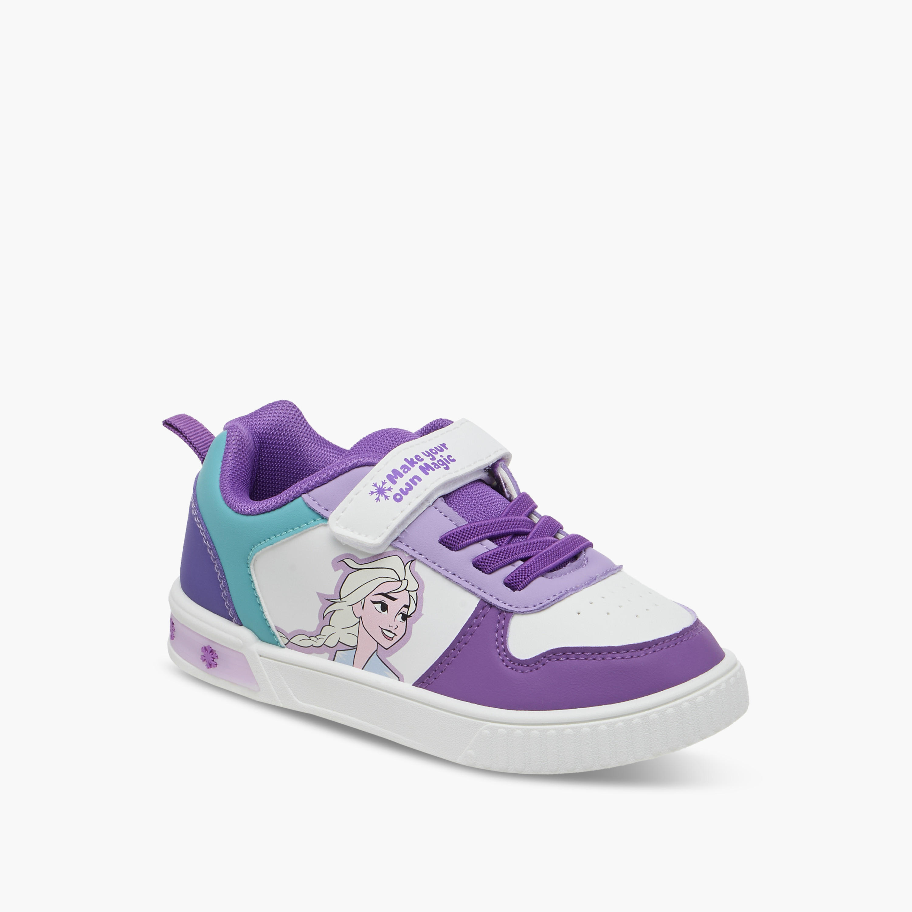 Disney Girls Frozen Hook & Loop Light-Up Ankle Sneakers-girls-shoes-sneakers-image-2