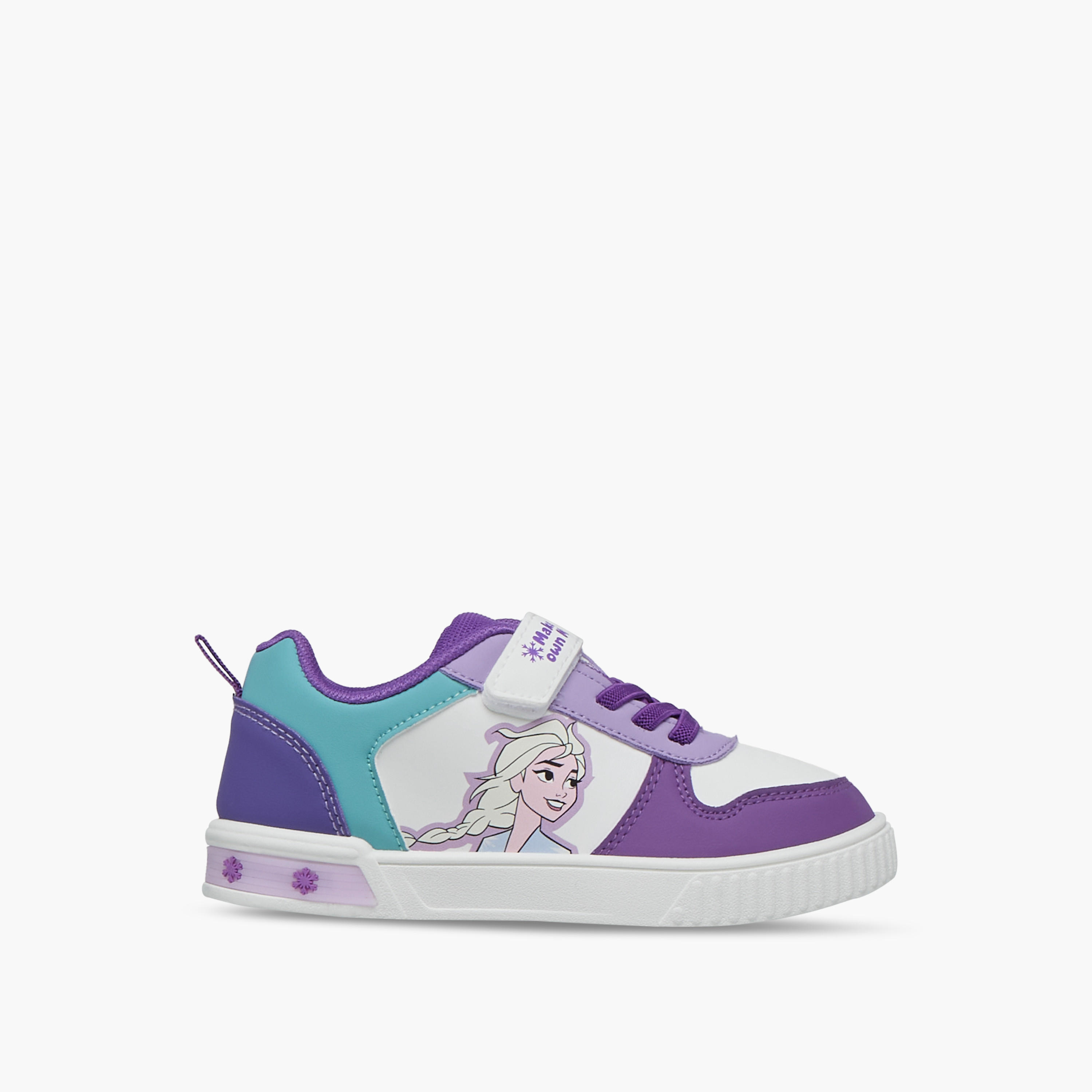 Disney Girls Frozen Hook & Loop Light-Up Ankle Sneakers-girls-shoes-sneakers-image-3