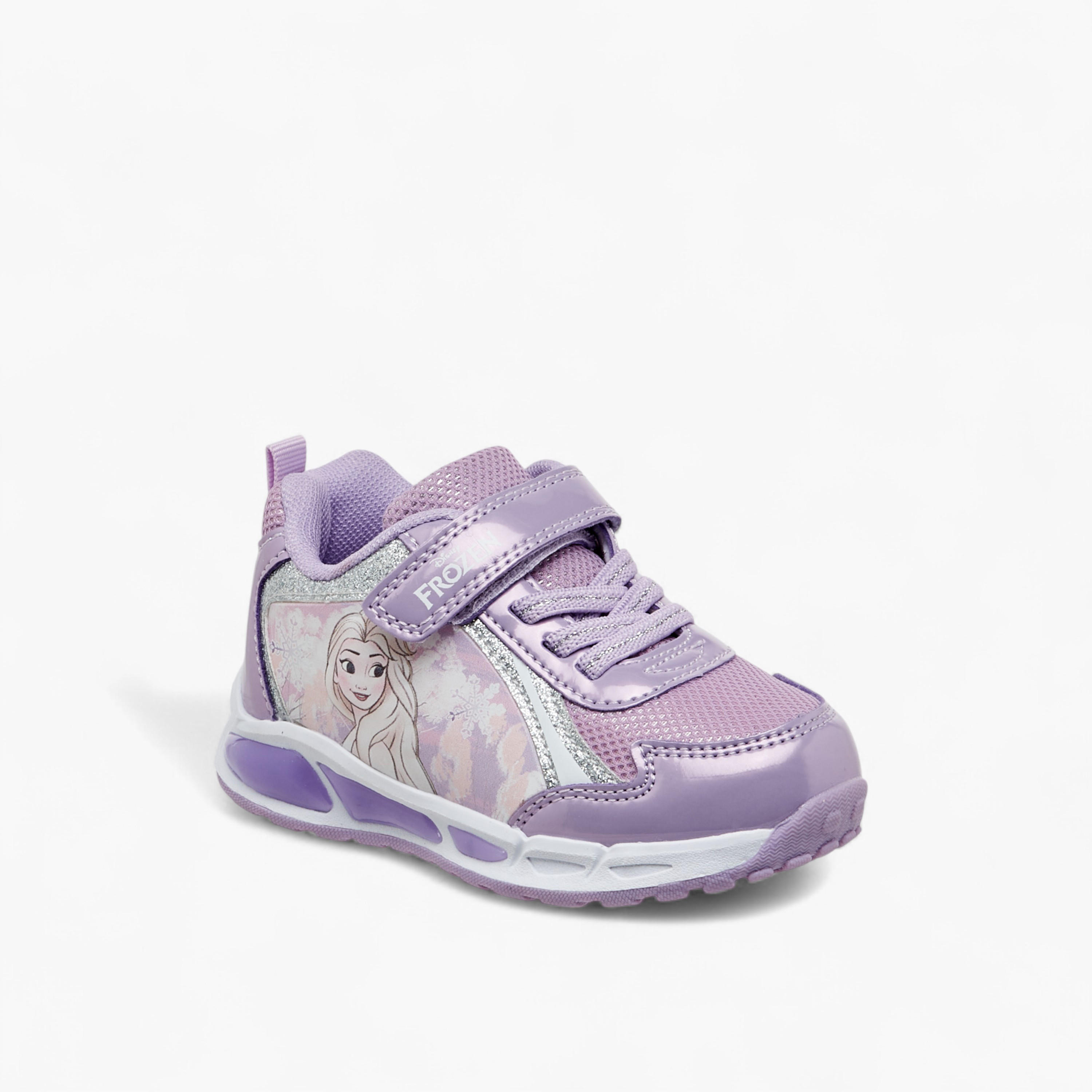 حذاء سنيكرز مضيئ بشريط إغلاق لاصق وطبعات فروزن من ديزني-girls-shoes-sneakers-image-2