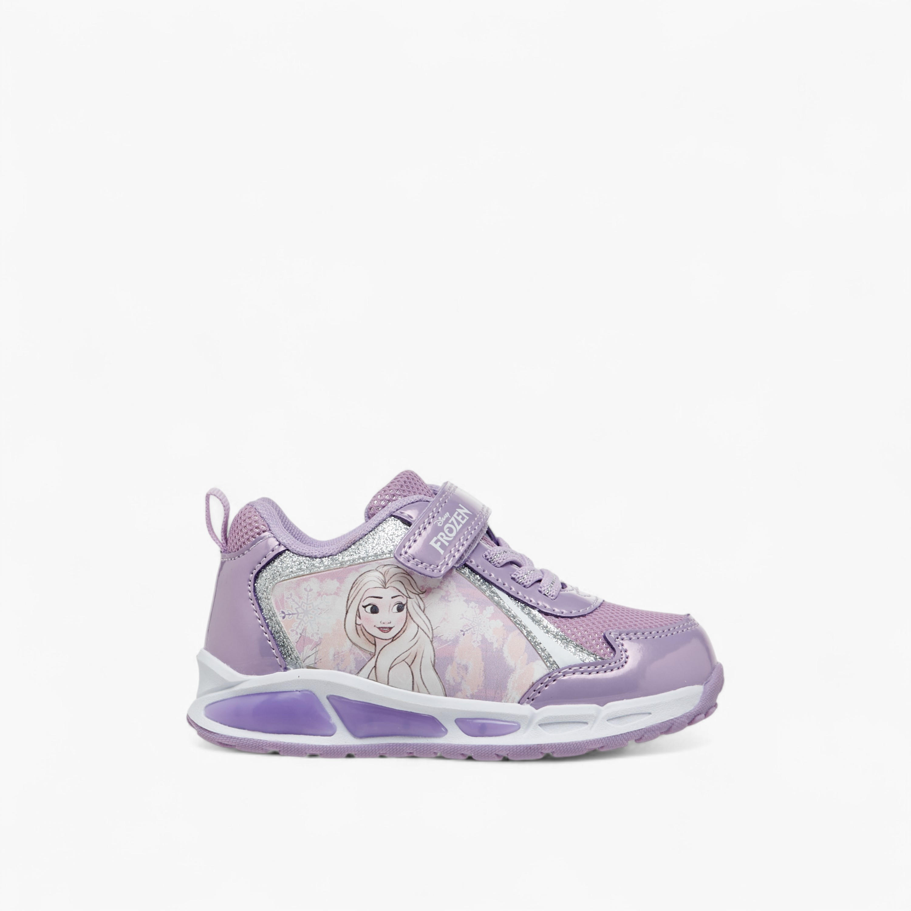 Disney Frozen Print Light-Up Sneakers with Hook and Loop Closure-girls-shoes-sneakers-image-3