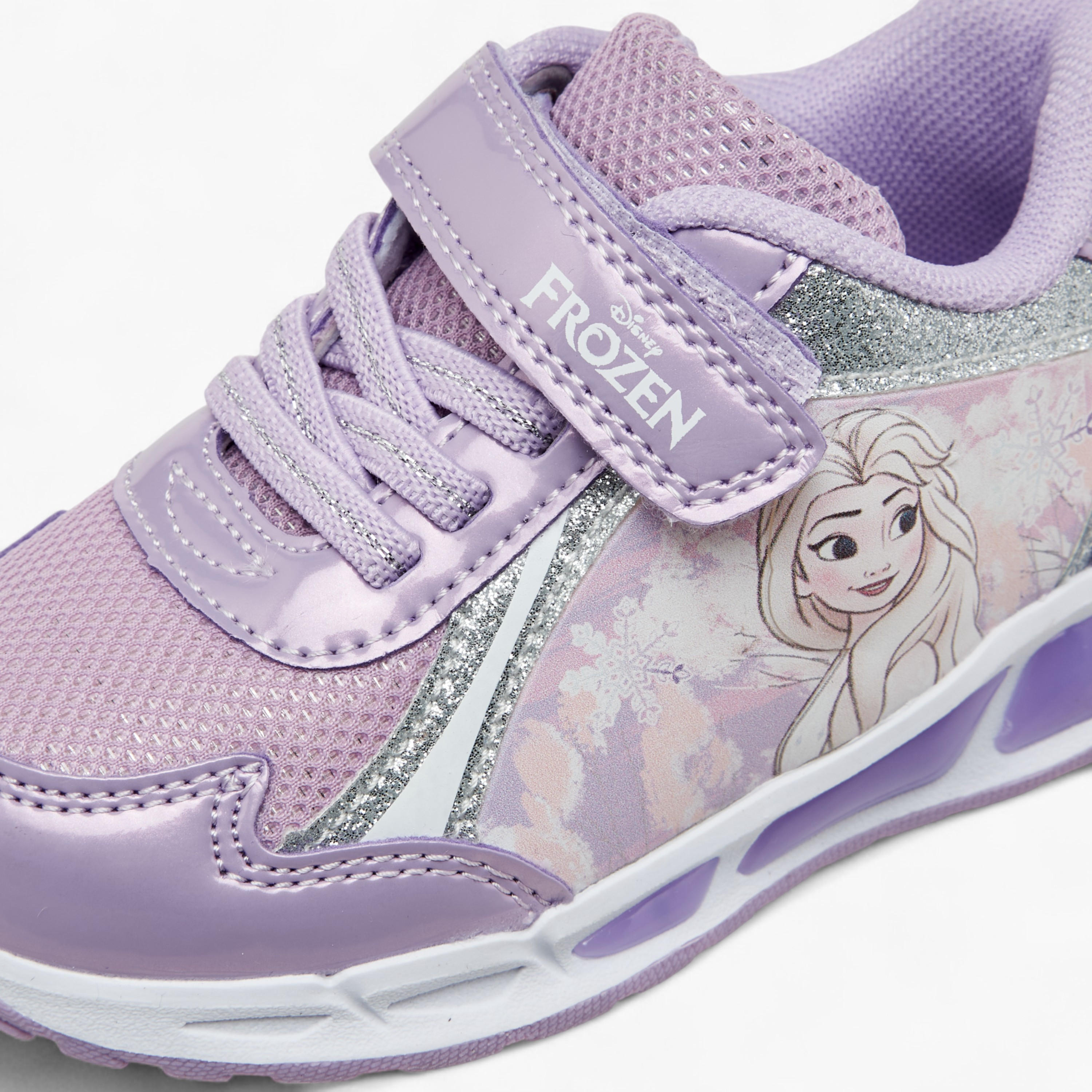Disney Frozen Print Light-Up Sneakers with Hook and Loop Closure-girls-shoes-sneakers-image-5