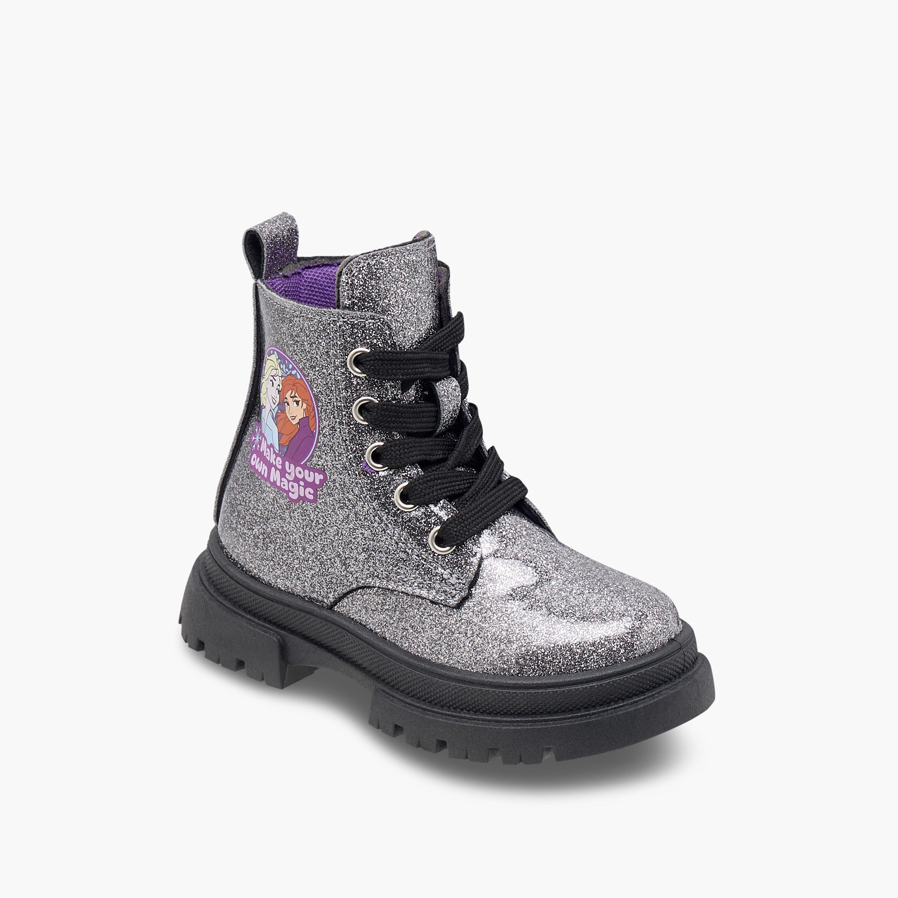 بوت بطول الكاحل بسحّاب إغلاق وطبعات فروزن من ديزني-girls-shoes-boots-image-5