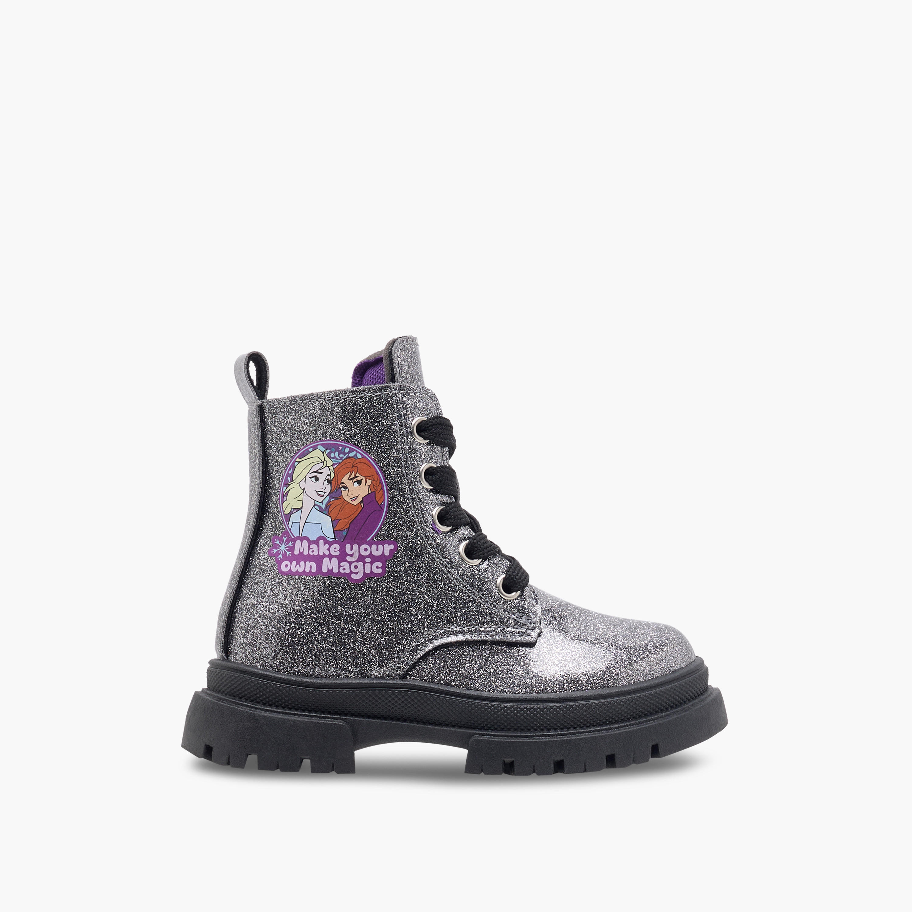 بوت بطول الكاحل بسحّاب إغلاق وطبعات فروزن من ديزني-girls-shoes-boots-image-4