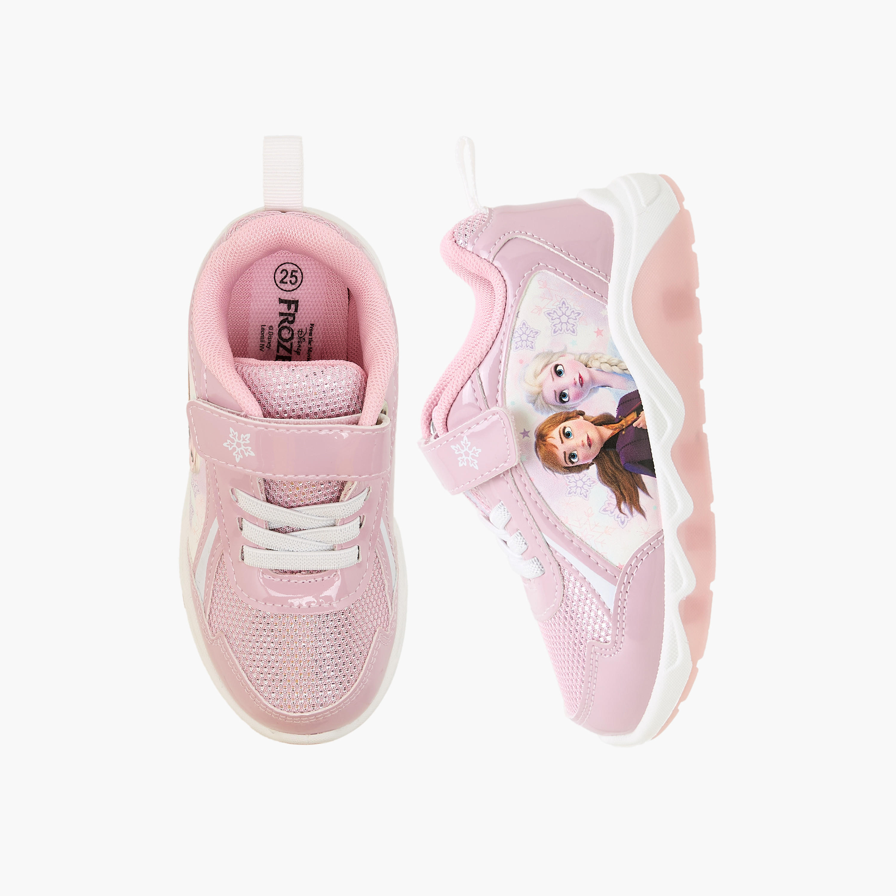 Disney Girls Frozen Print Light-Up Sneakers-girls-shoes-sneakers-image-1