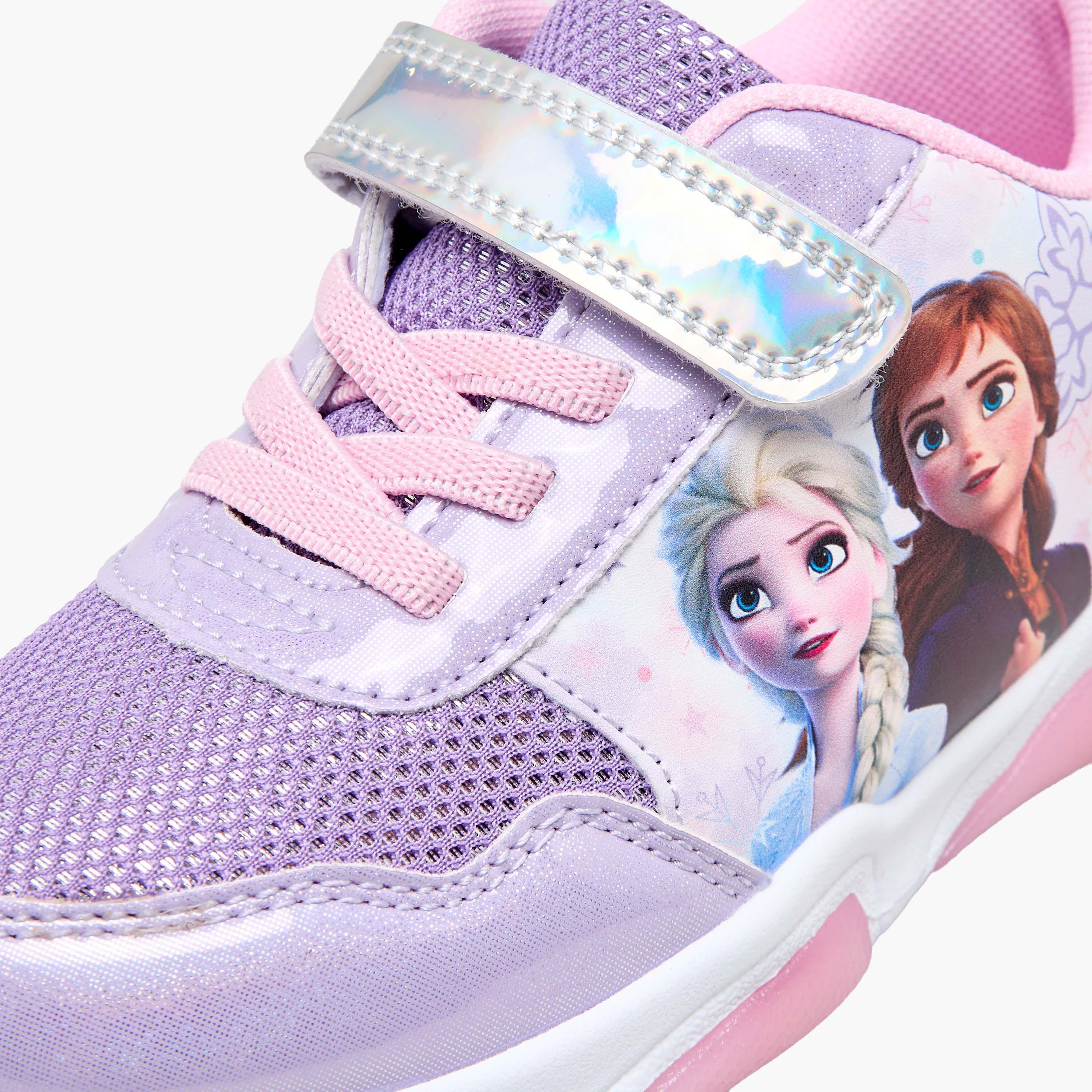 Disney Girls Frozen Print Light-Up Ankle Sneakers-girls-shoes-sneakers-image-6