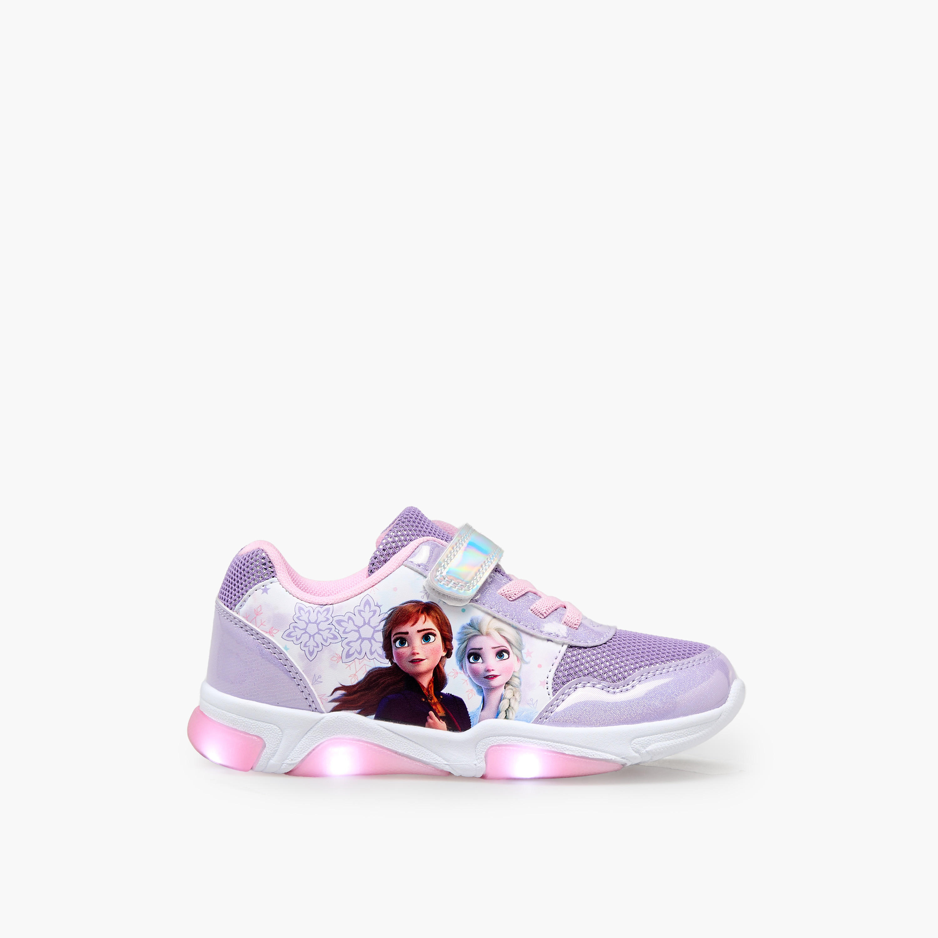 Disney Girls Frozen Print Light-Up Ankle Sneakers-girls-shoes-sneakers-image-8