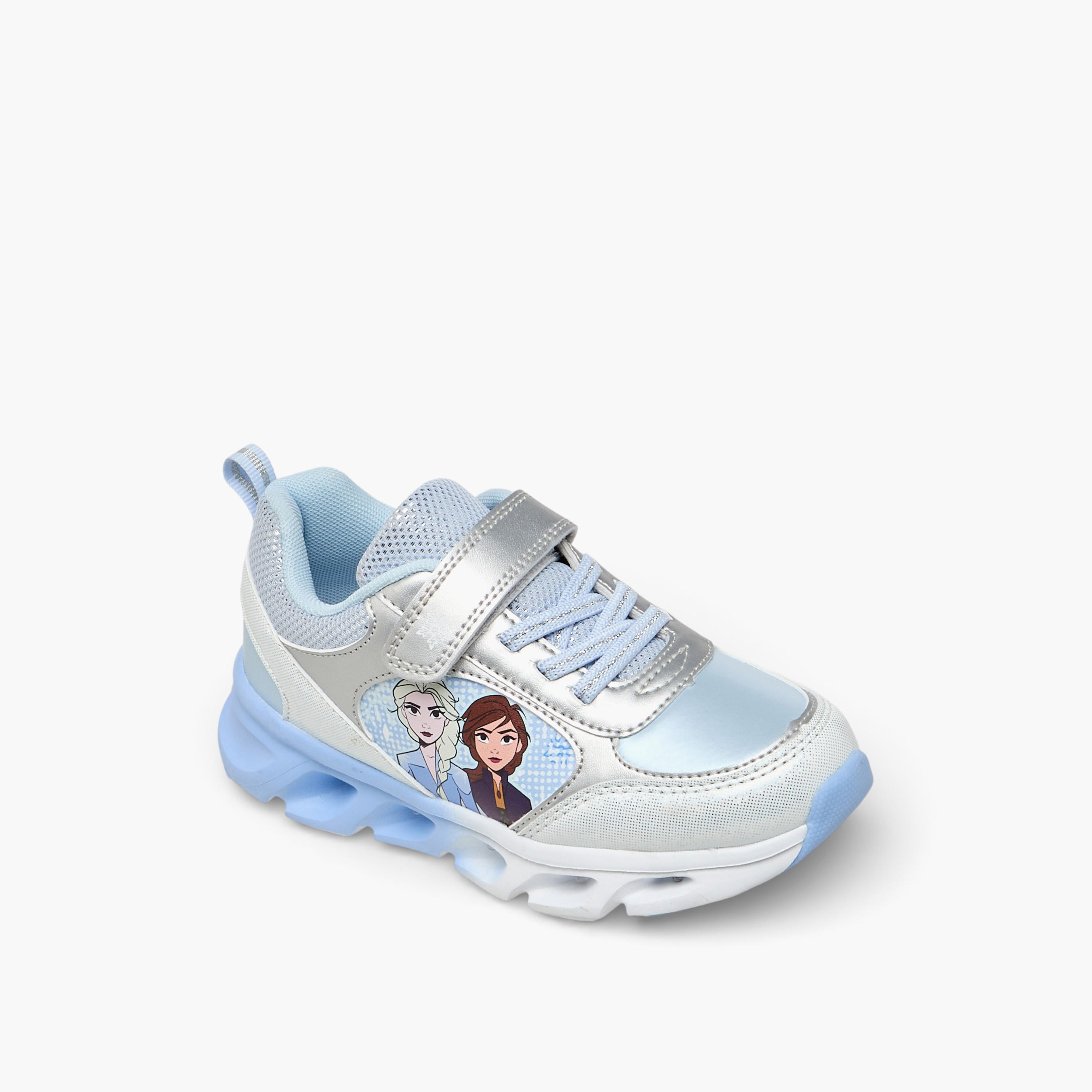 Disney Girls Frozen Print Light-Up Ankle Sneakers-girls-shoes-sneakers-image-2