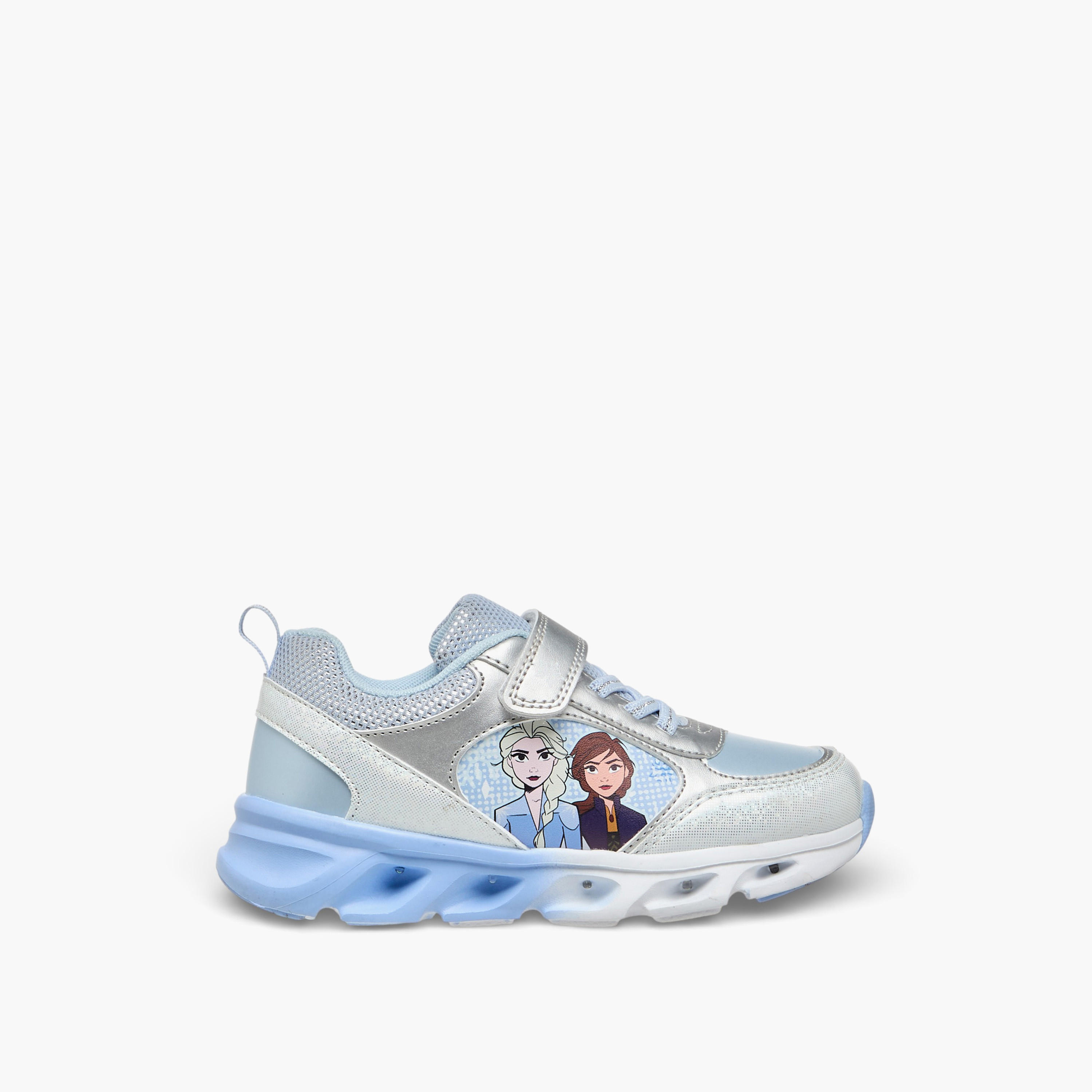 Disney Girls Frozen Print Light-Up Ankle Sneakers-girls-shoes-sneakers-image-3
