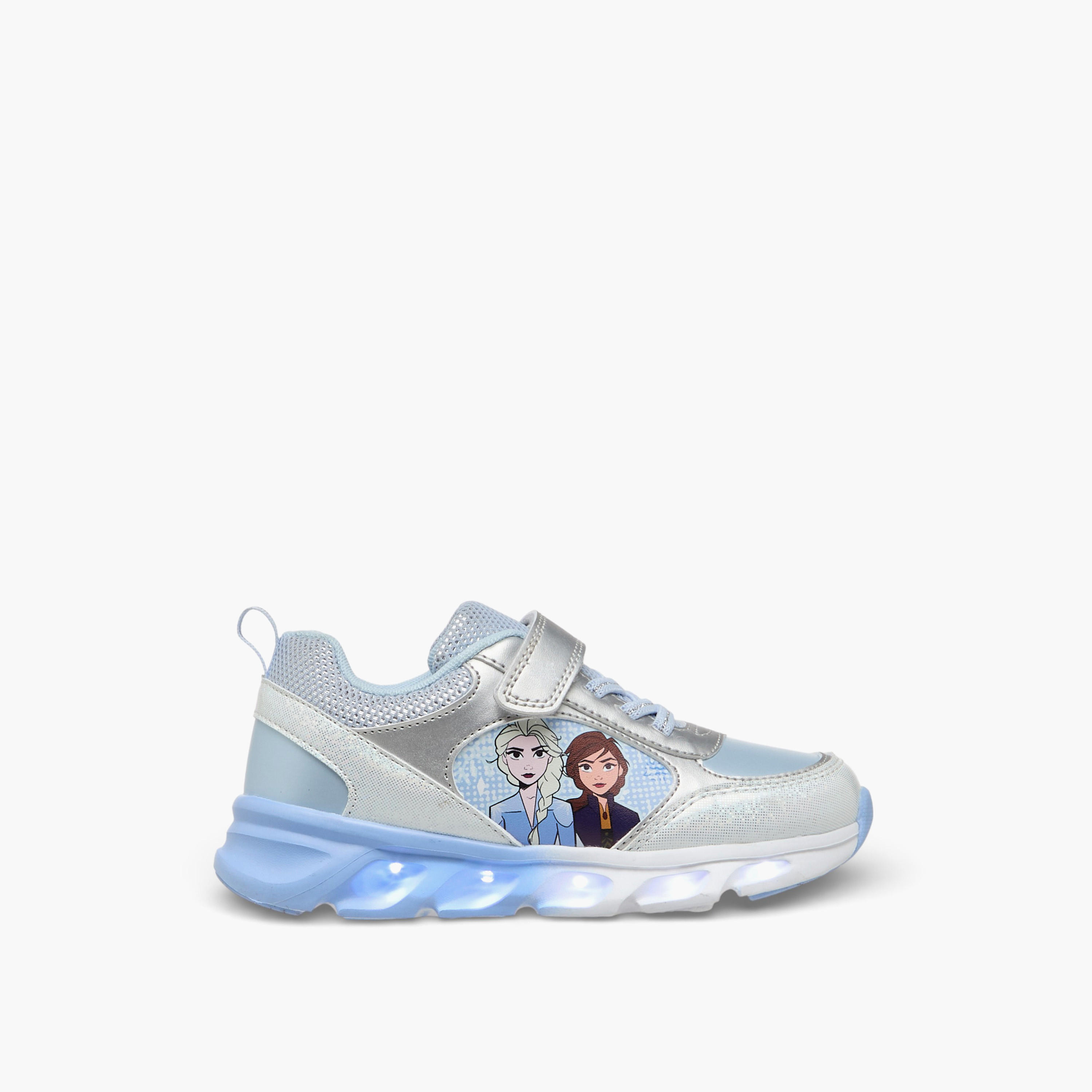 Disney Girls Frozen Print Light-Up Ankle Sneakers-girls-shoes-sneakers-image-6