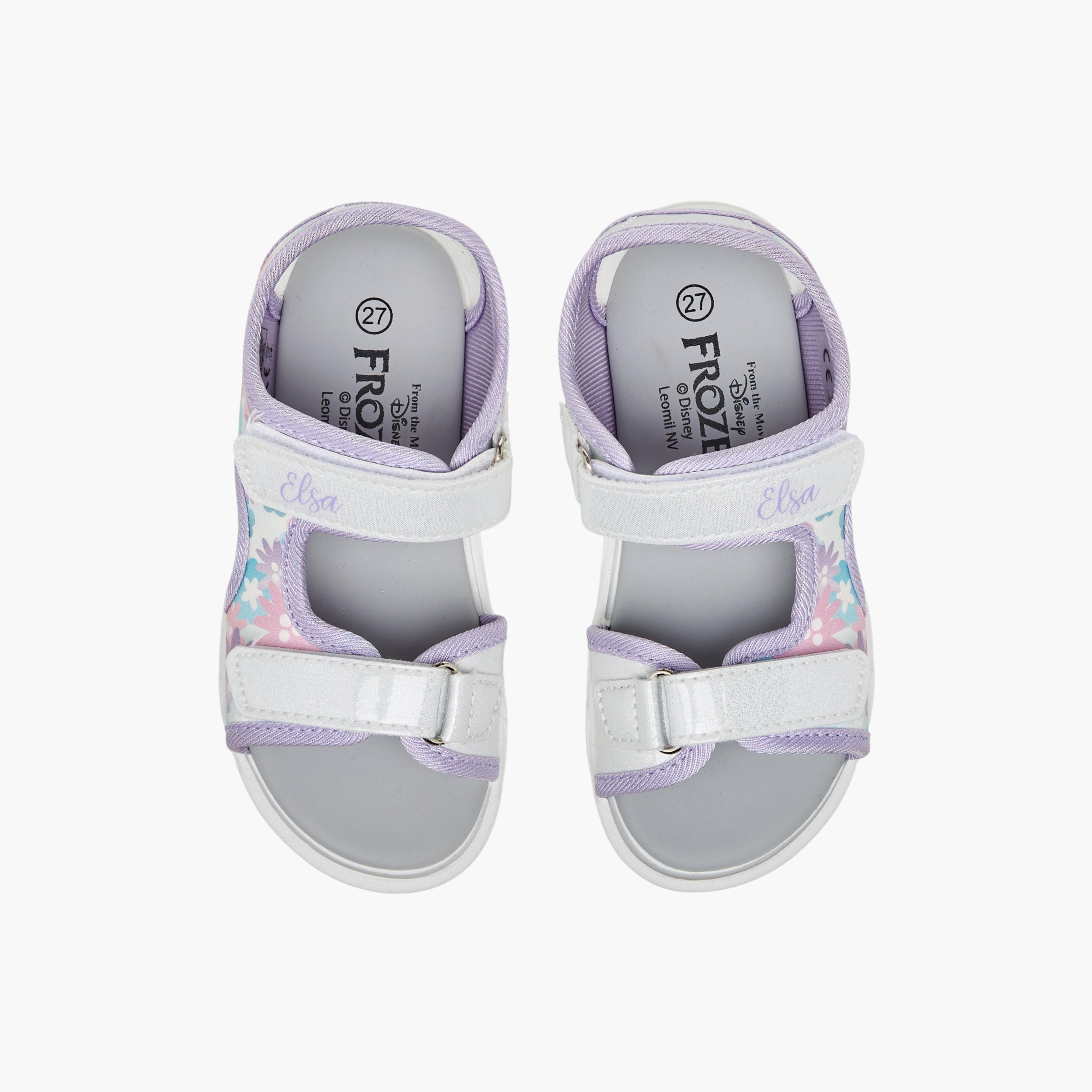 Disney Girls Elsa Print Strap Sandals-girls-shoes-sandals-image-1
