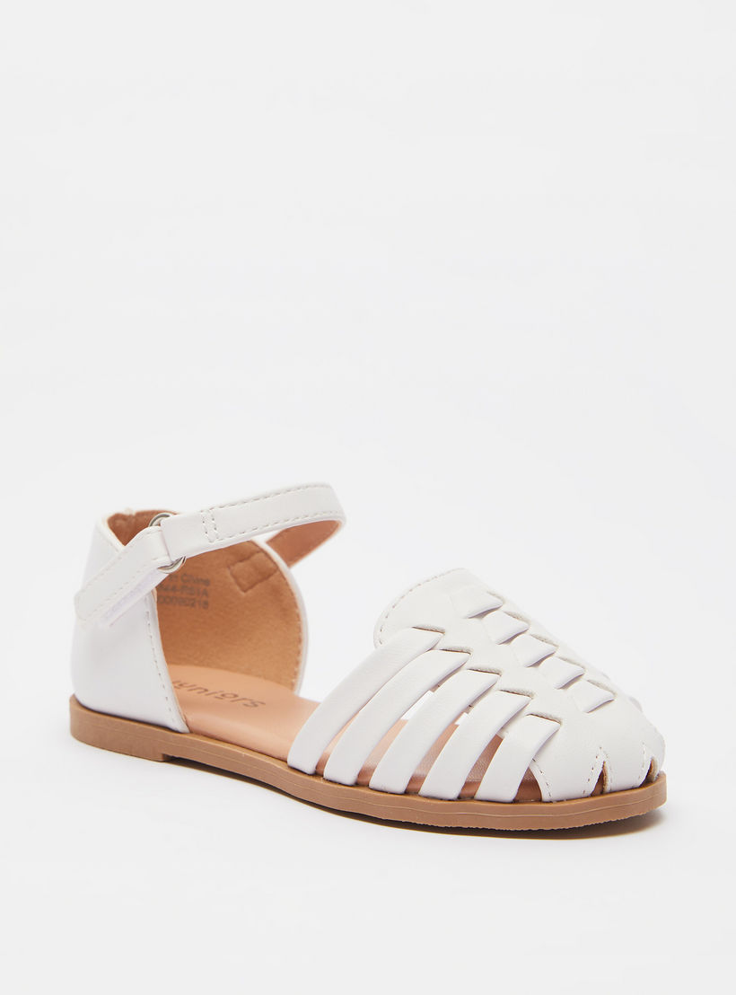 صندل مسطح بشريط إغلاق لاصق من جونيورز-girls-shoes-sandals-image-1