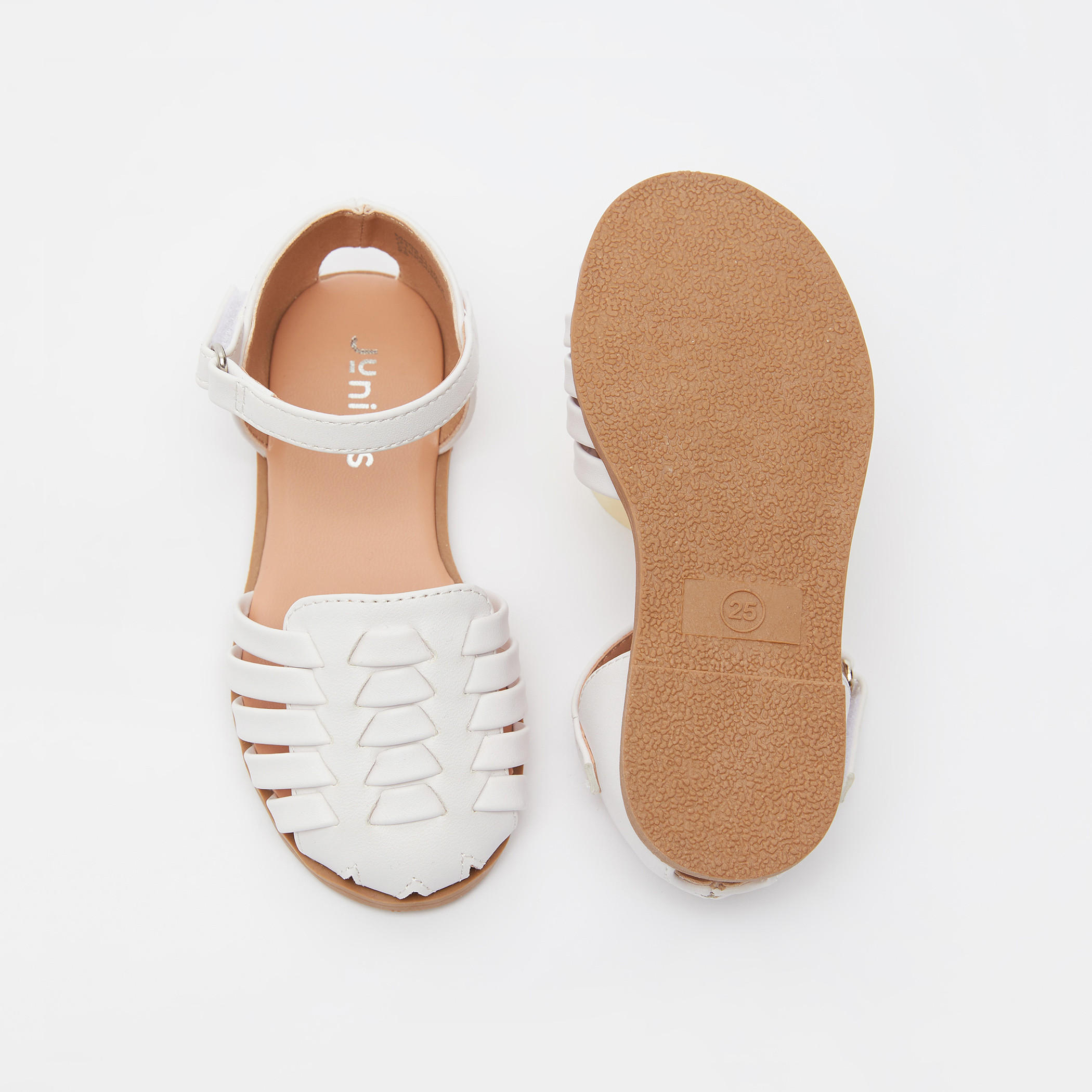 صندل مسطح بشريط إغلاق لاصق من جونيورز-girls-shoes-sandals-image-5