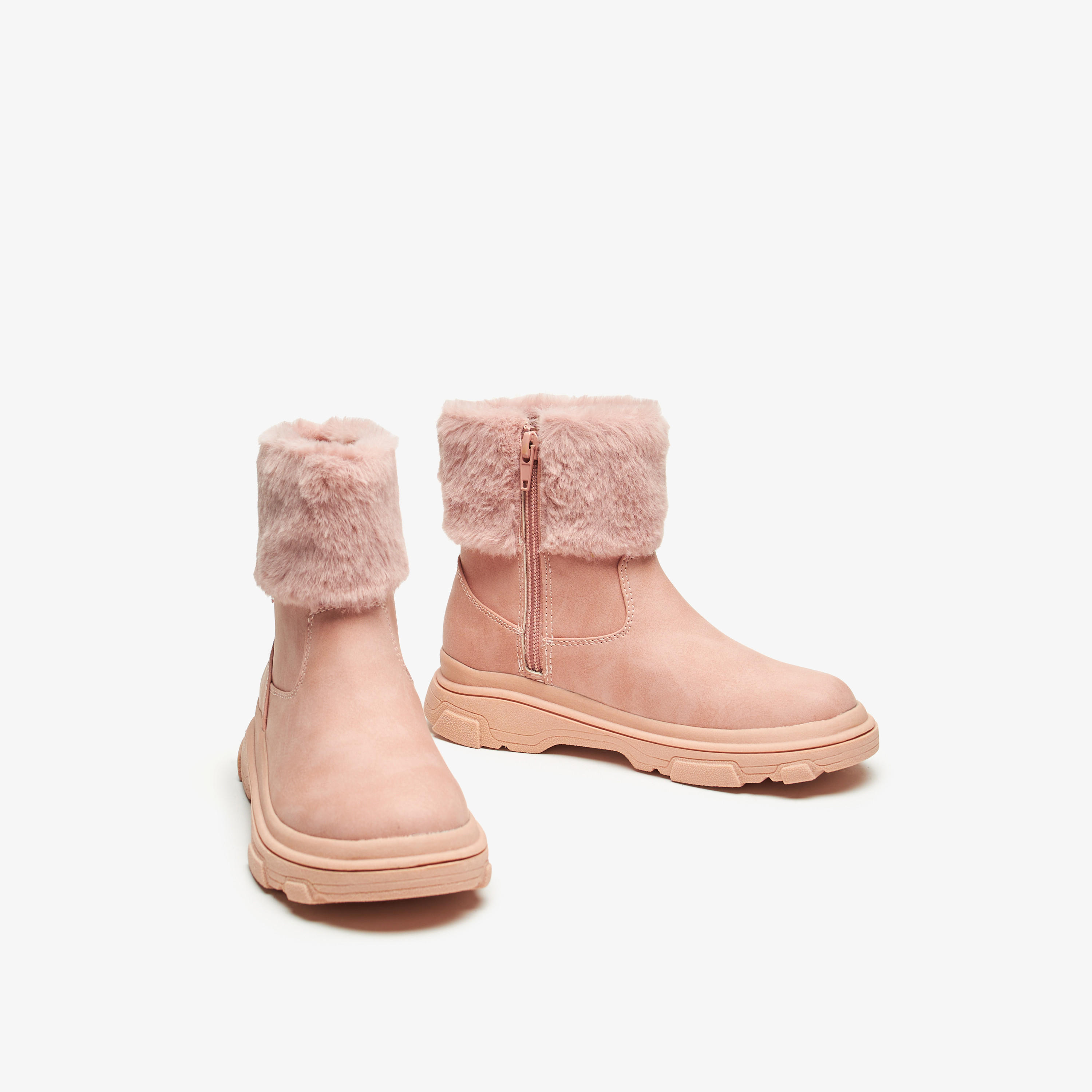 Little Missy High Cut Boots with Zip Closure-girls-shoes-boots-image-2
