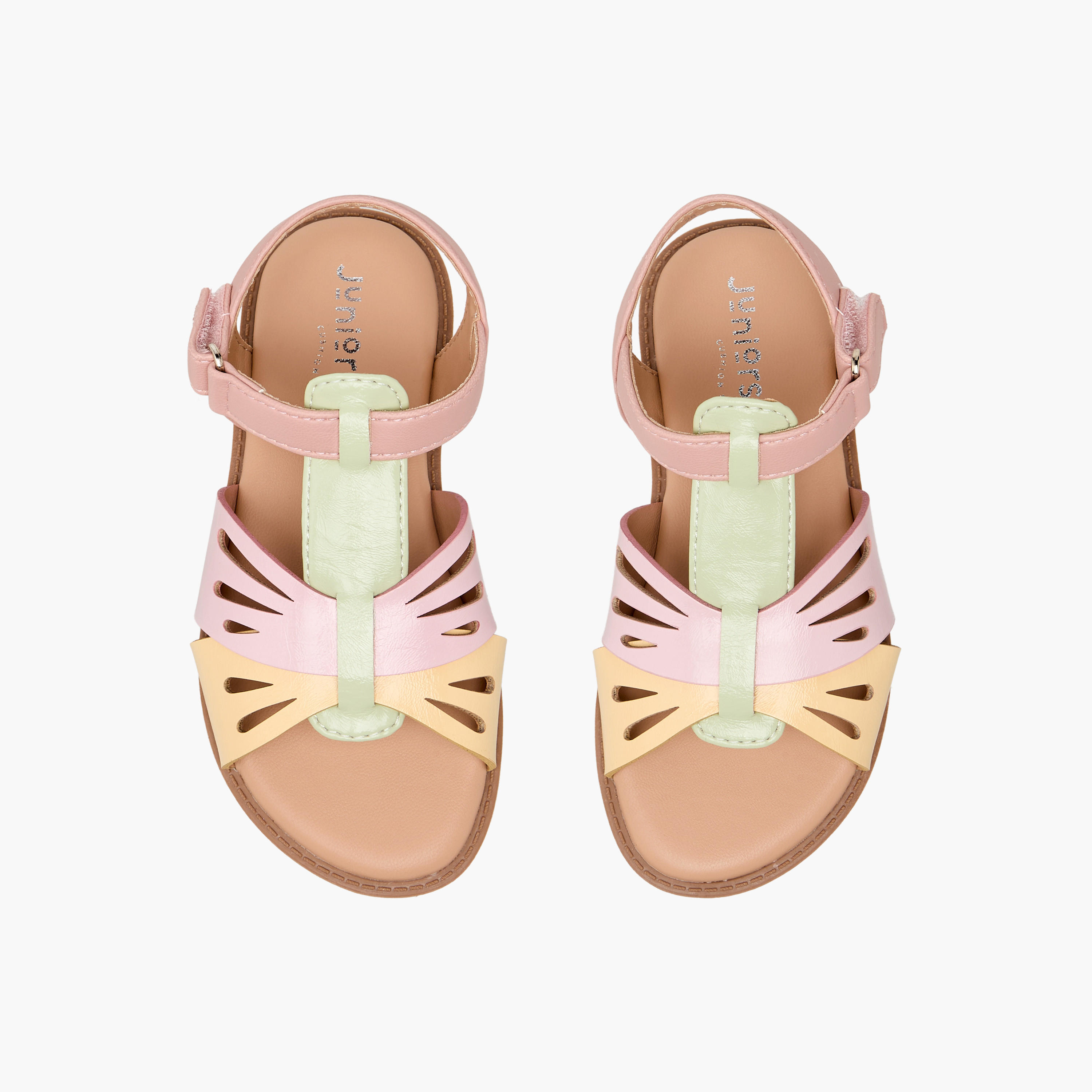 Juniors Girls Colourblock Strap Sandals-girls-shoes-sandals-image-1