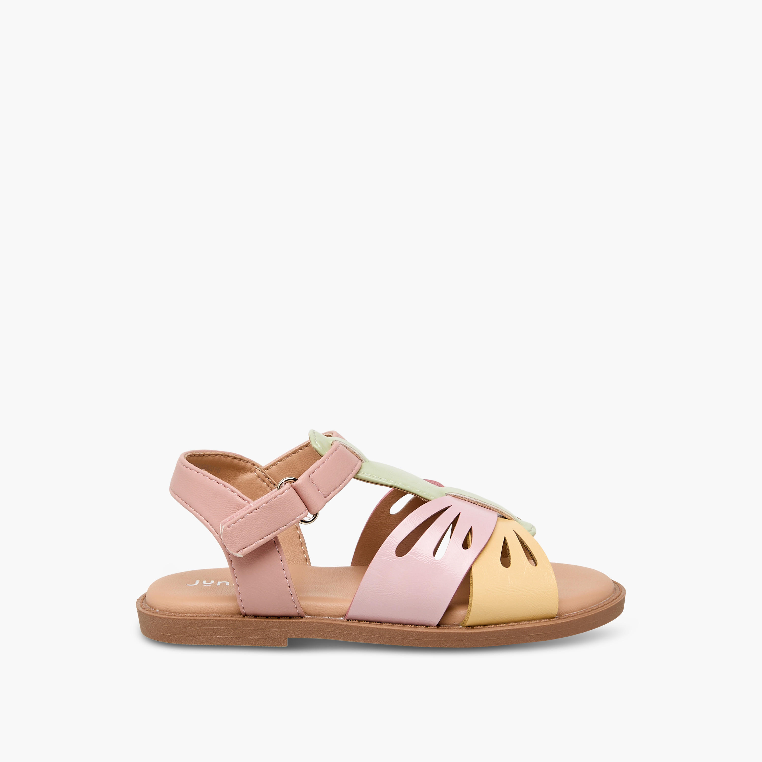 Juniors Girls Colourblock Strap Sandals-girls-shoes-sandals-image-2