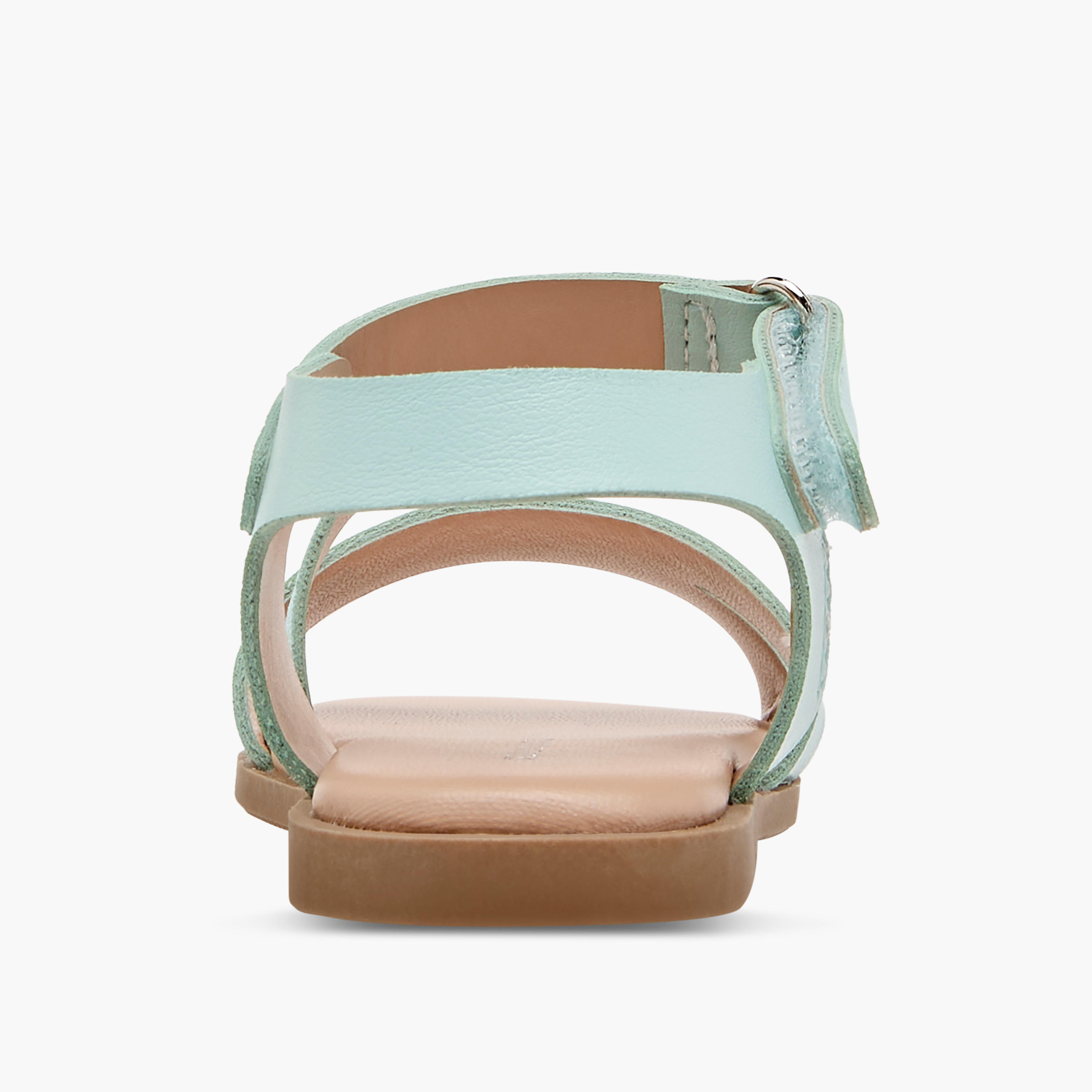 Flora Bella Strap Detail Sandals with Hook and Loop Closure-girls-shoes-sandals-image-4