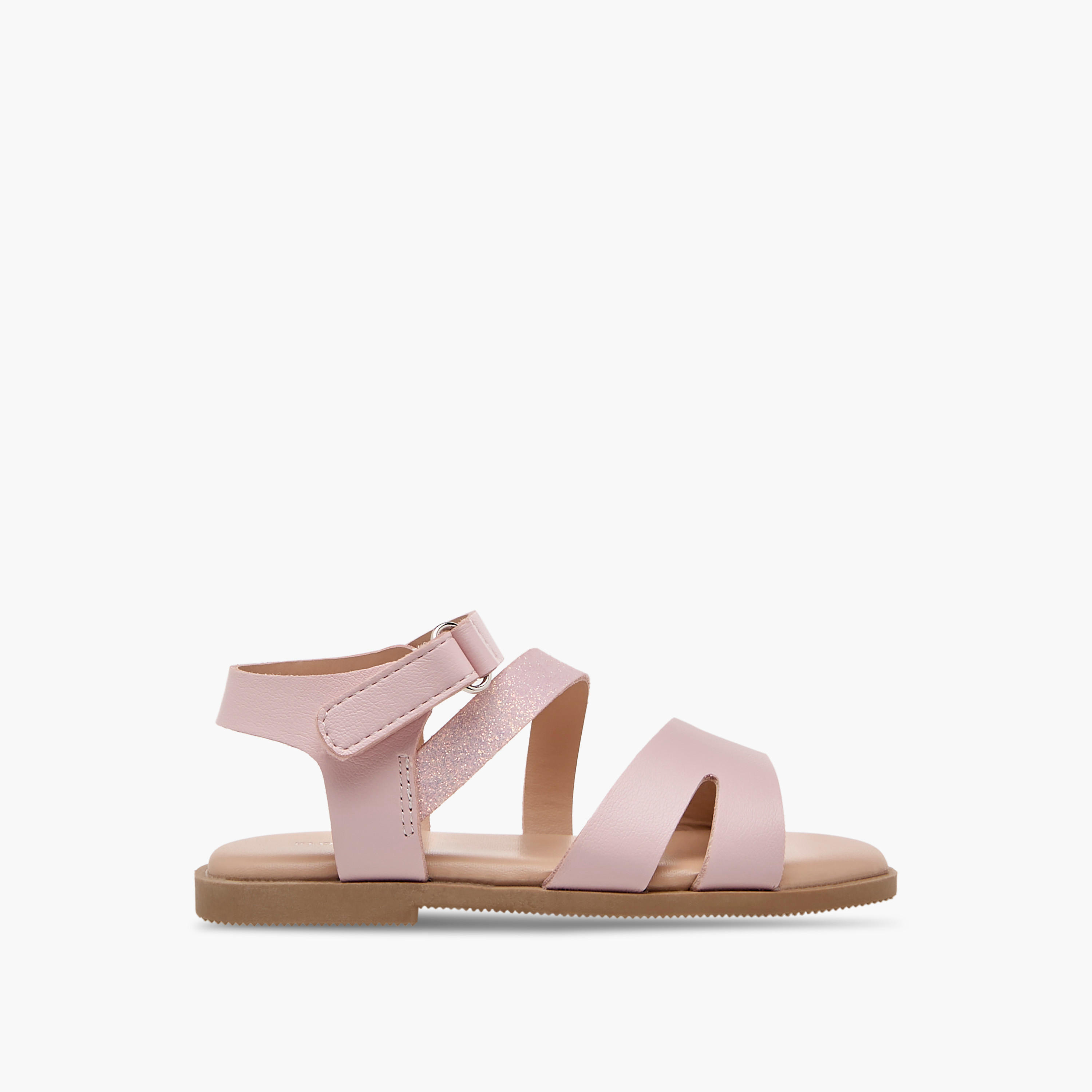 Flora Bella Strap Detail Sandals with Hook and Loop Closure-girls-shoes-sandals-image-2