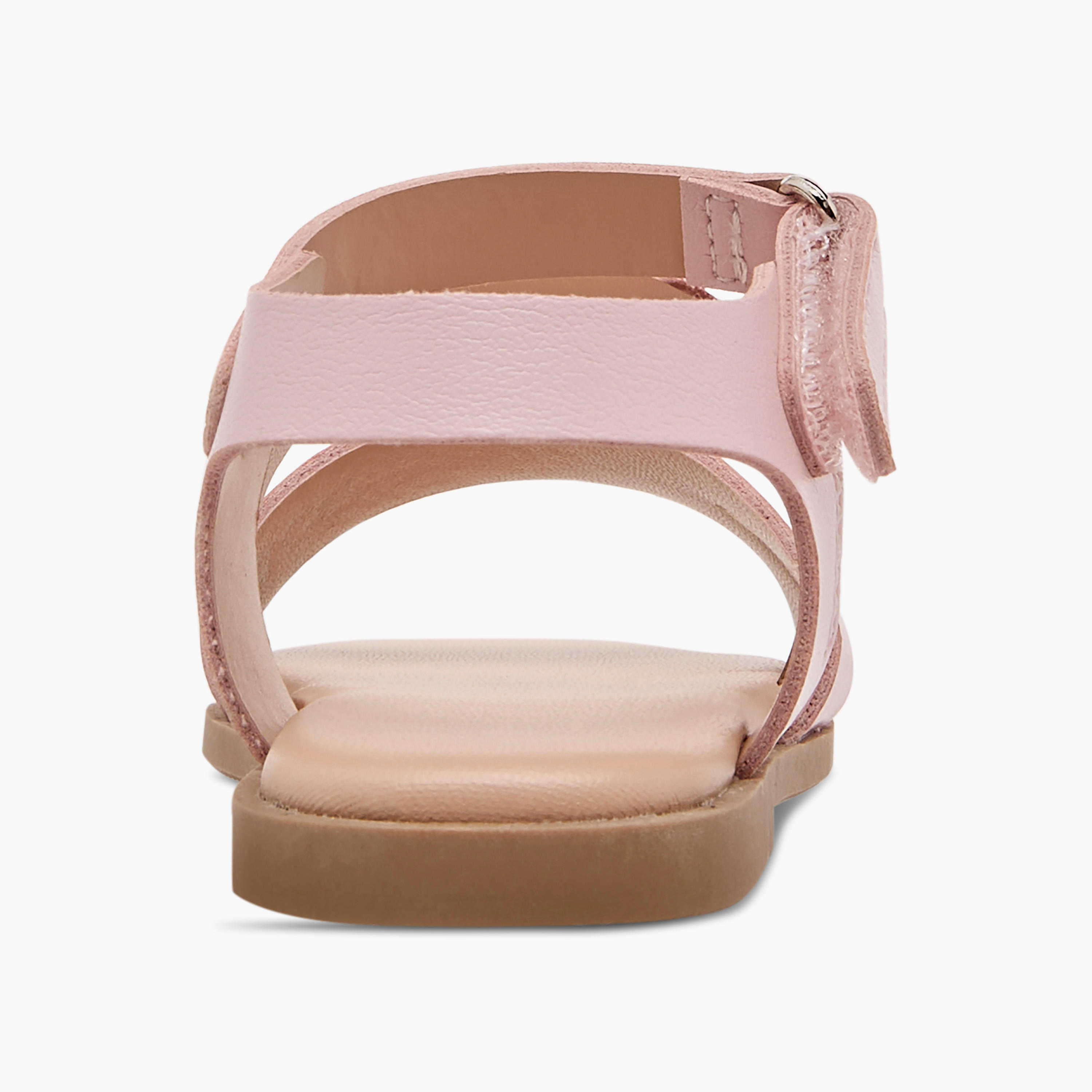 Flora Bella Strap Detail Sandals with Hook and Loop Closure-girls-shoes-sandals-image-4