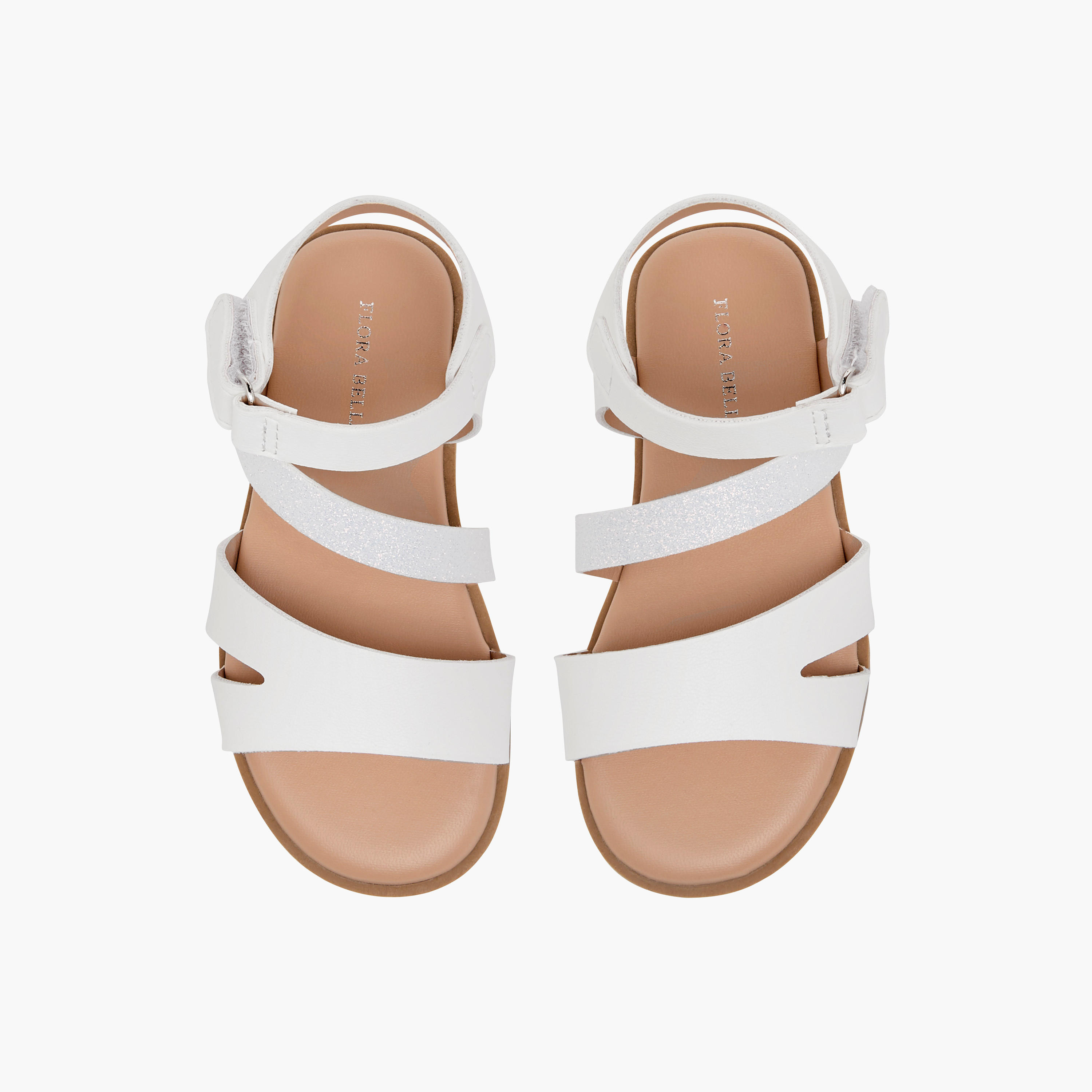 صندل بحزام وشريط إغلاق لاصق من فلورا بيلا-girls-shoes-sandals-image-1