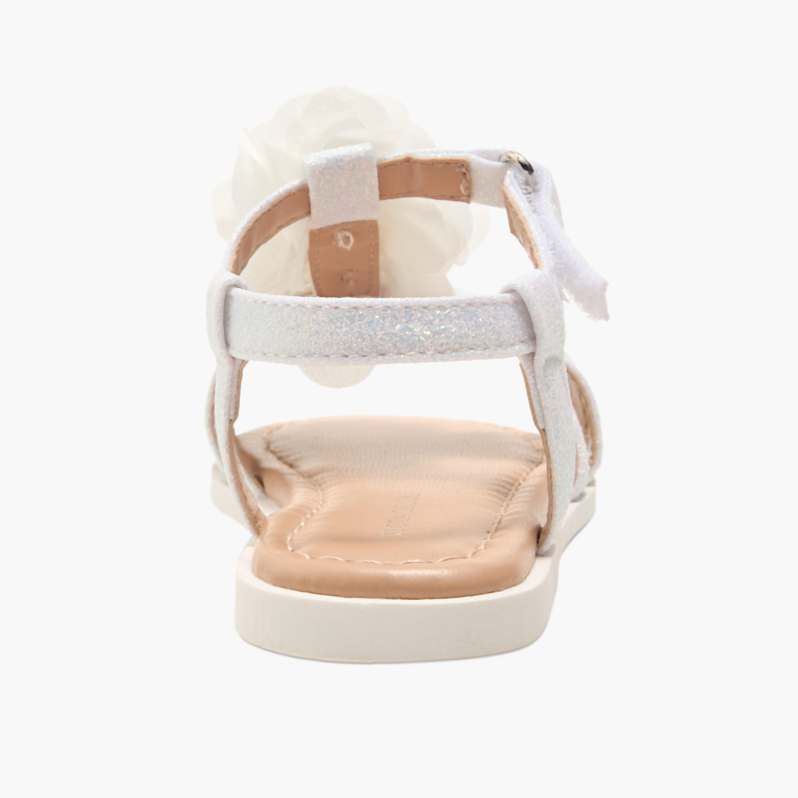 صندل بشريط إغلاق لاصق وزينة أزهار من فلورا بيلا-girls-shoes-sandals-image-4