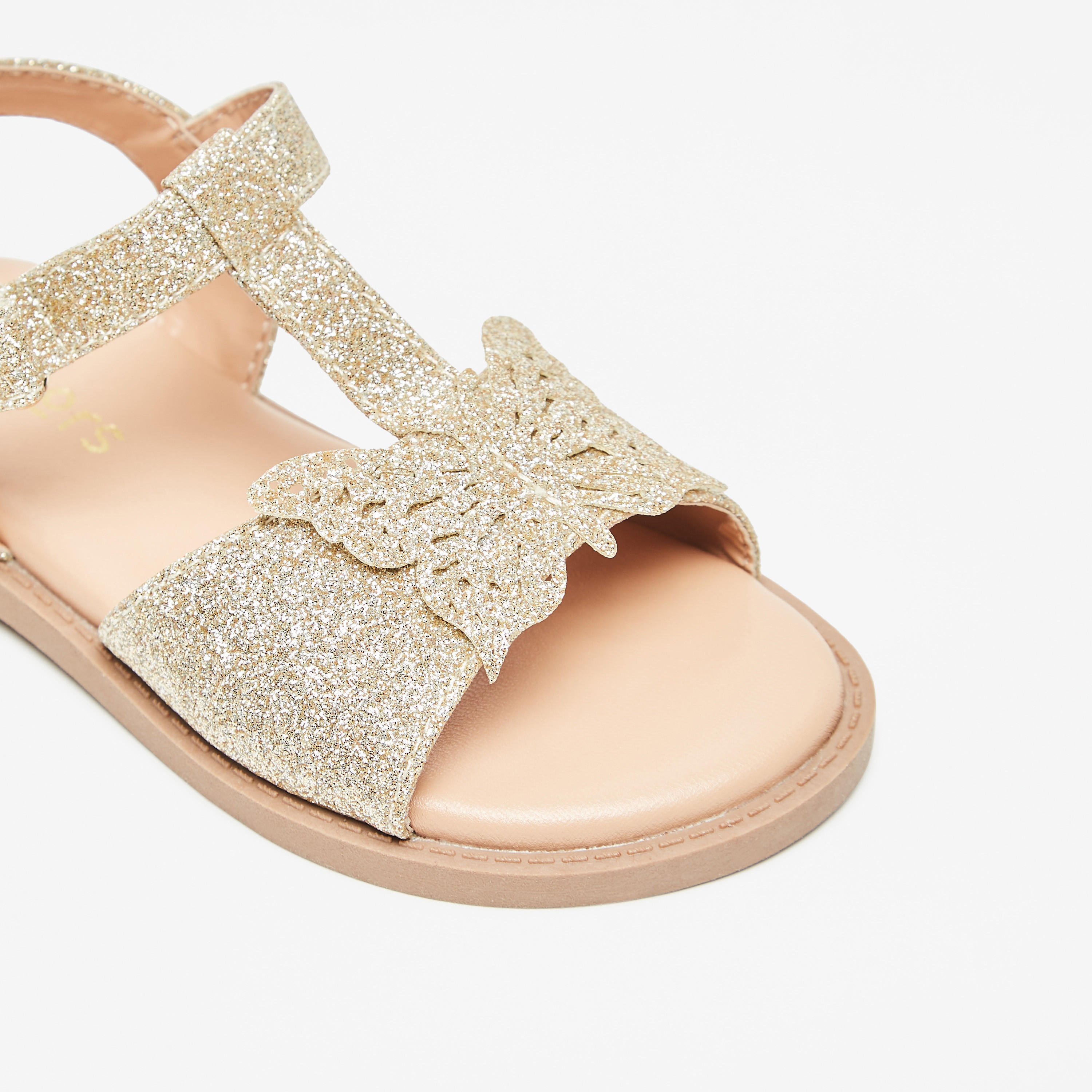 صندل بشريط إغلاق وزخارف فراشة من جونيورز-girls-shoes-sandals-image-15